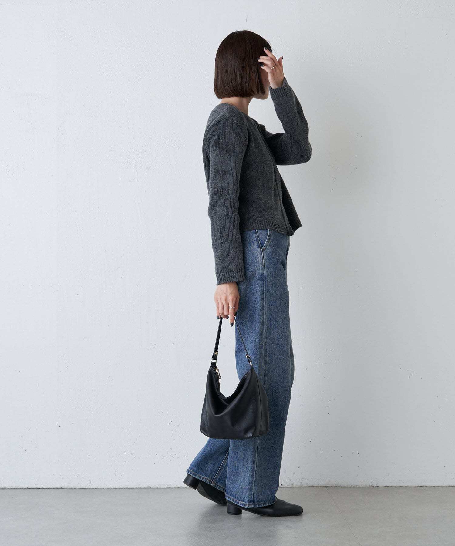 Russet Soft leather simple shoulder bag