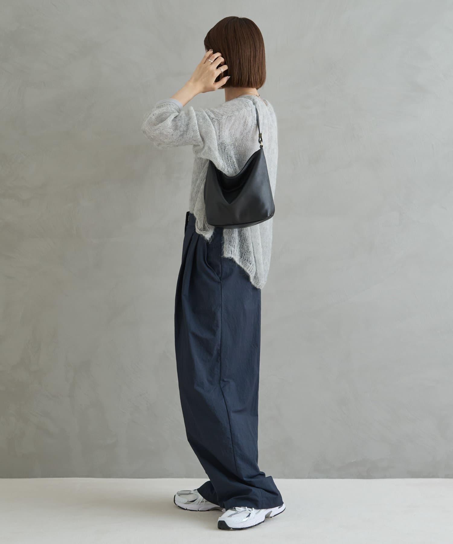 Russet Soft leather simple shoulder bag