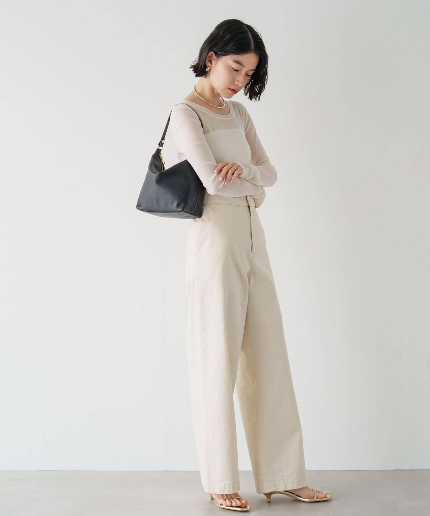 Russet Soft leather simple shoulder bag