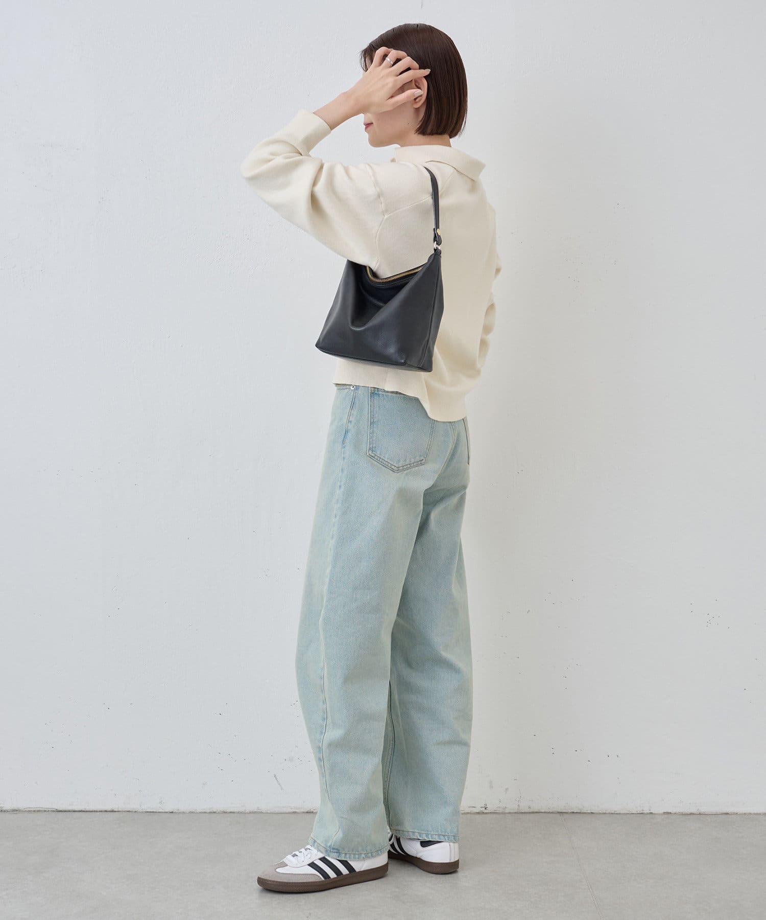 Russet Soft leather simple shoulder bag