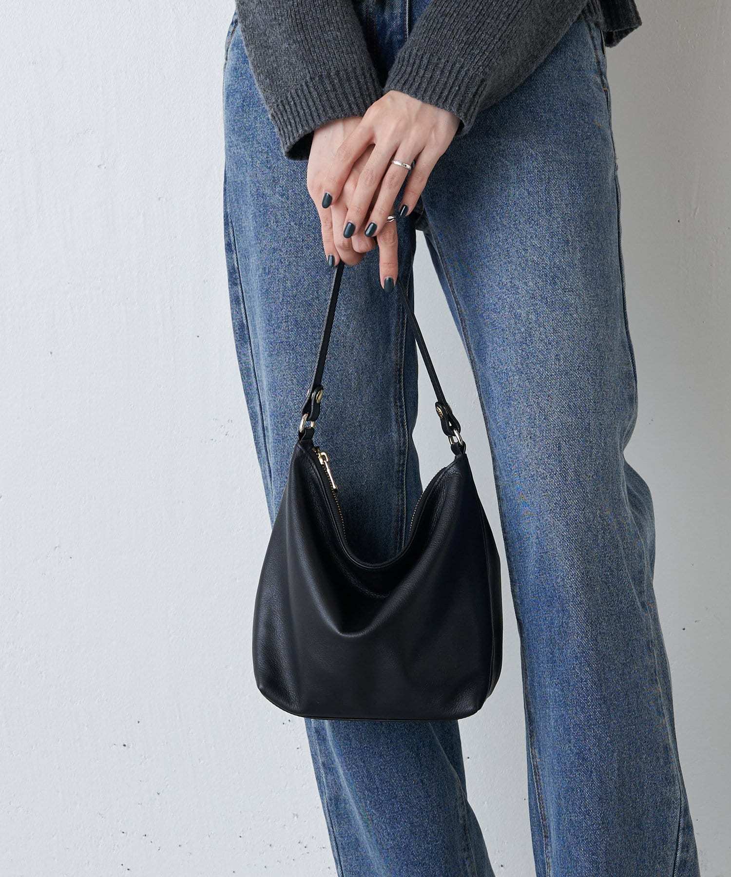 Russet Soft leather simple shoulder bag