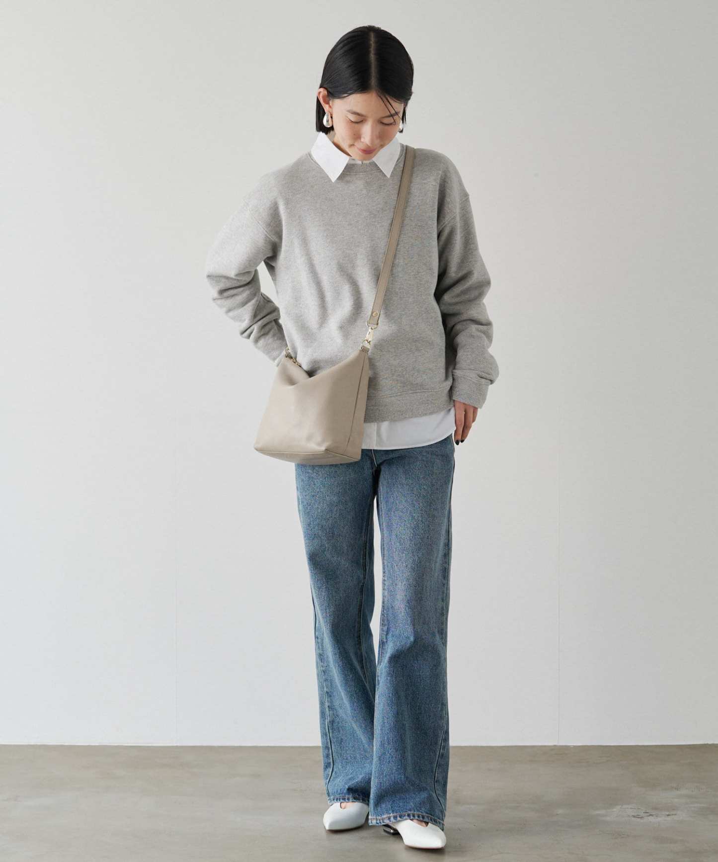 Russet Soft leather simple shoulder bag