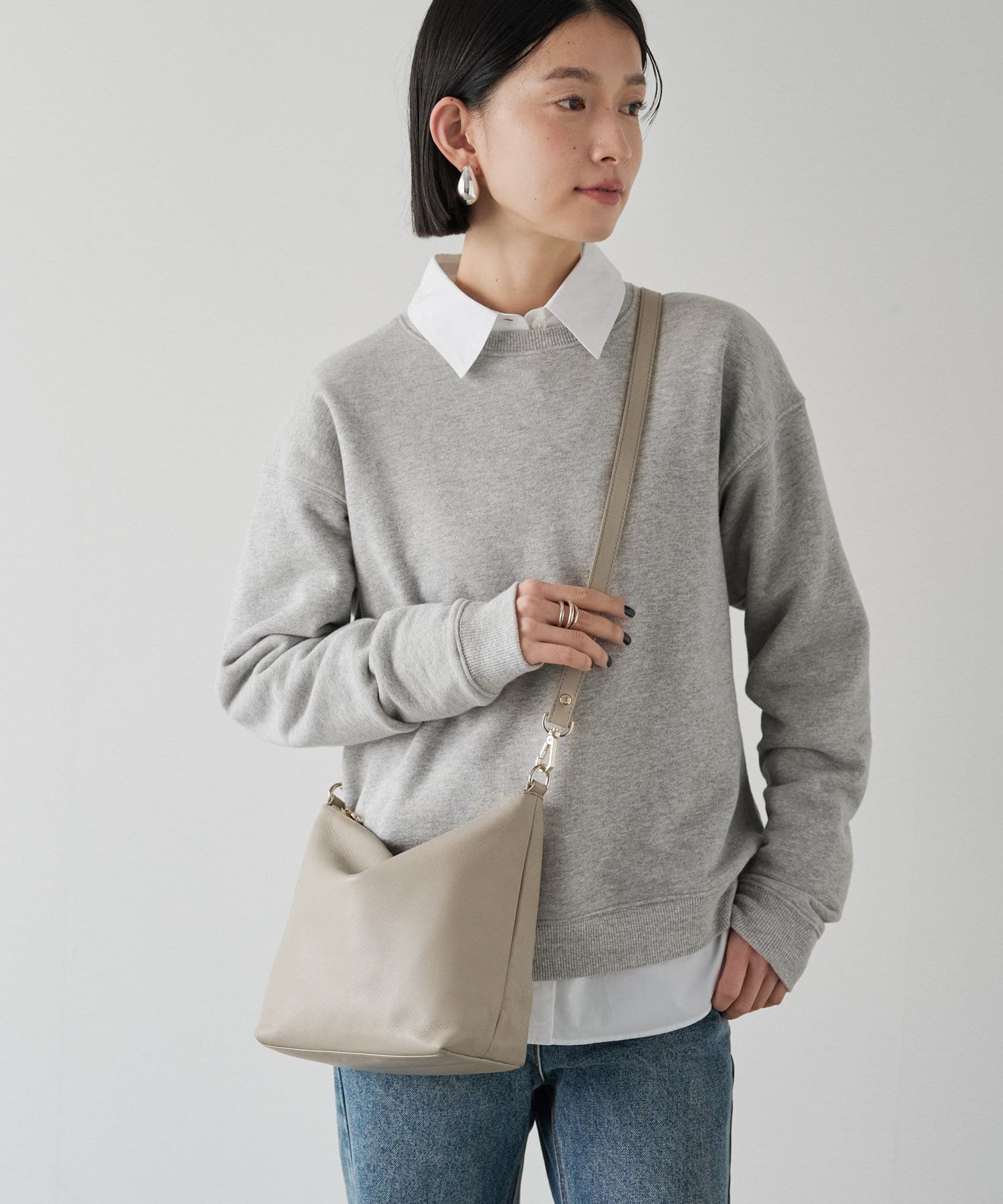 Russet Soft leather simple shoulder bag