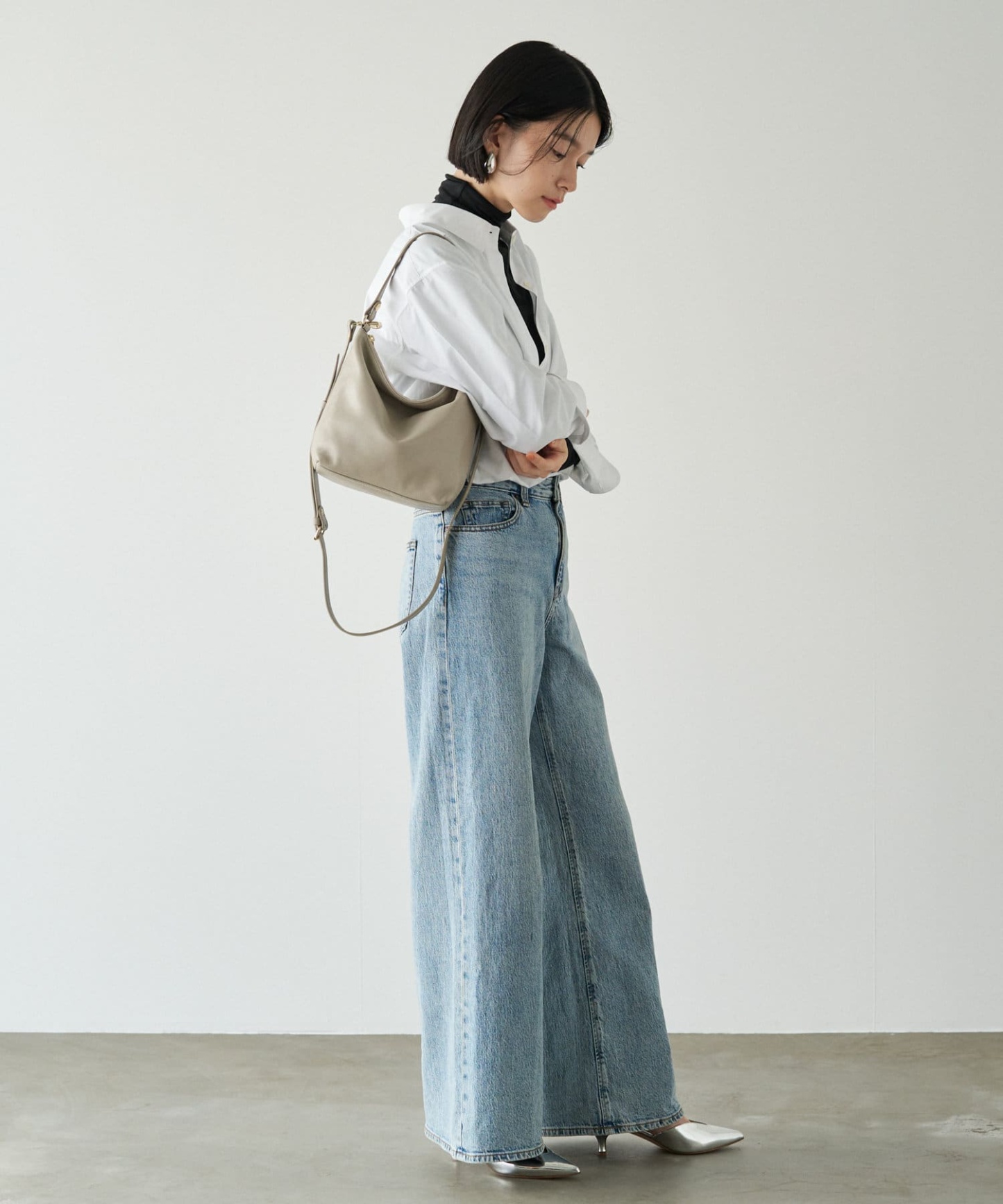 Russet Soft leather simple shoulder bag