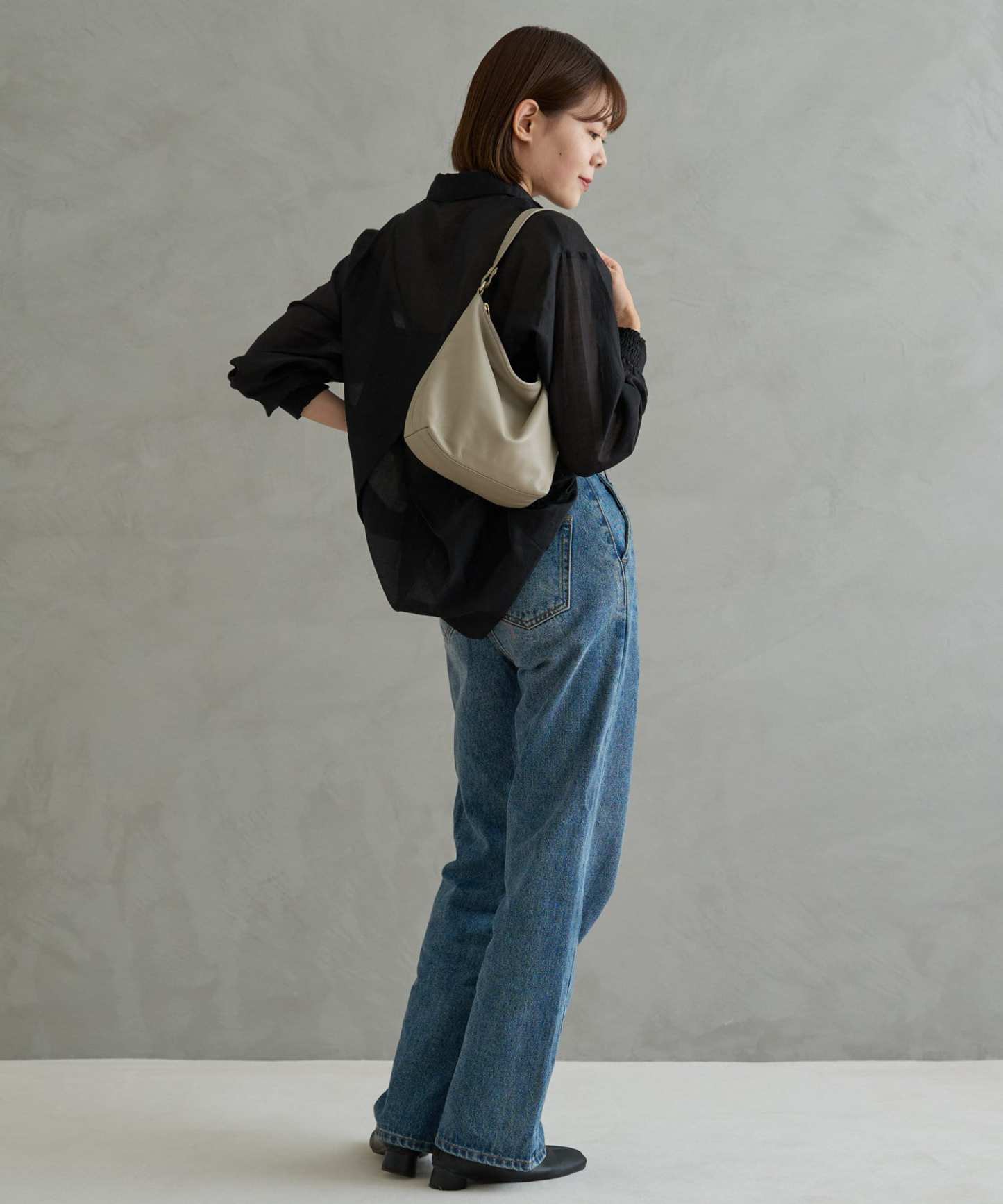 Russet Soft leather simple shoulder bag