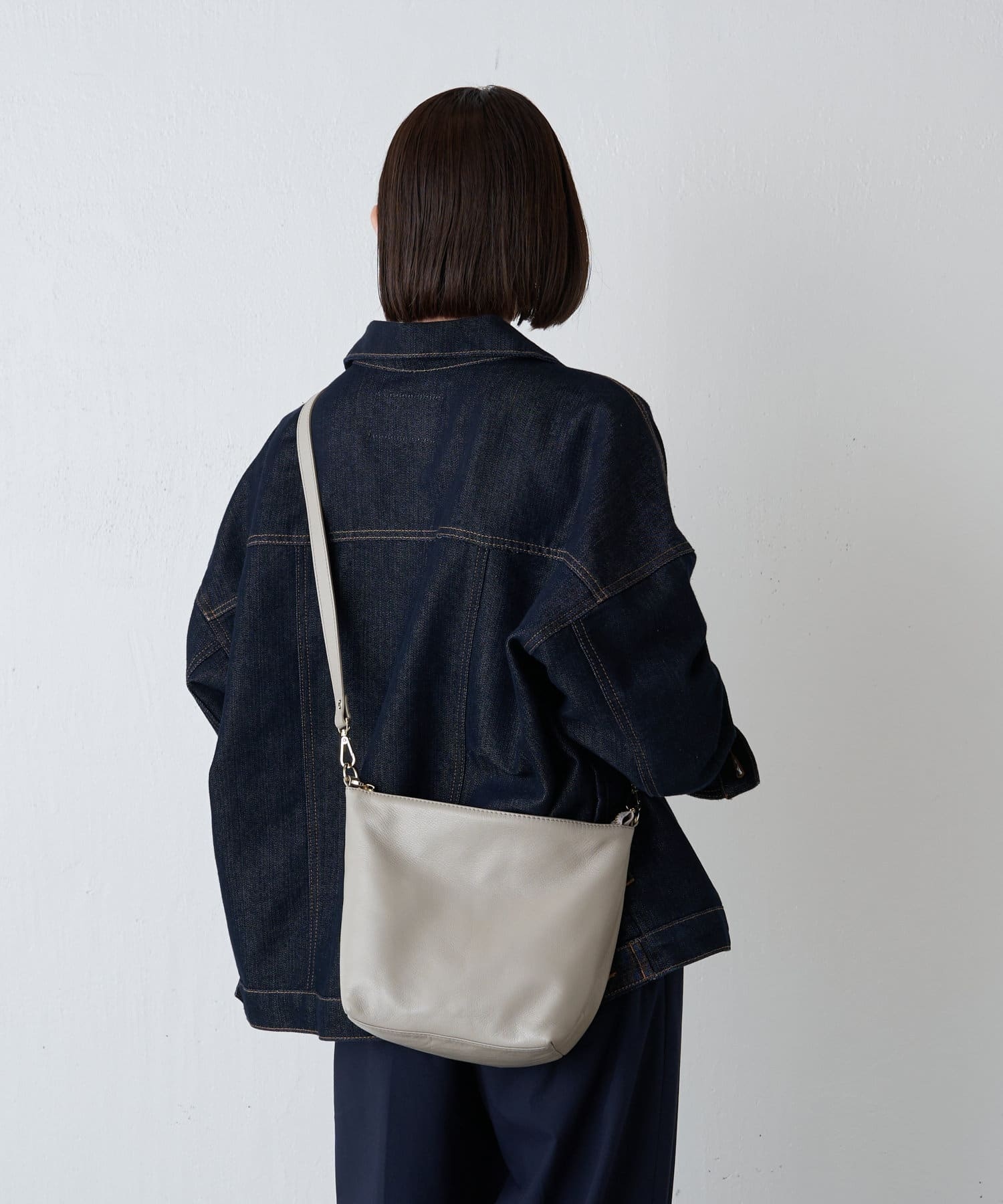 Russet Soft leather simple shoulder bag