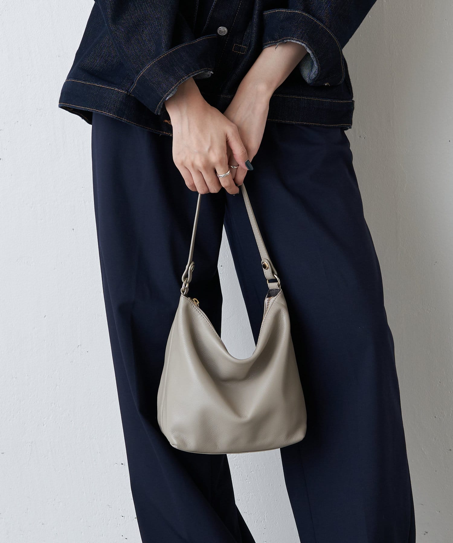 Russet Soft leather simple shoulder bag