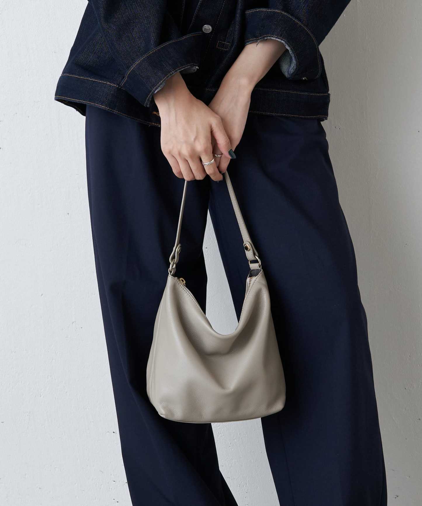 Russet Soft leather simple shoulder bag