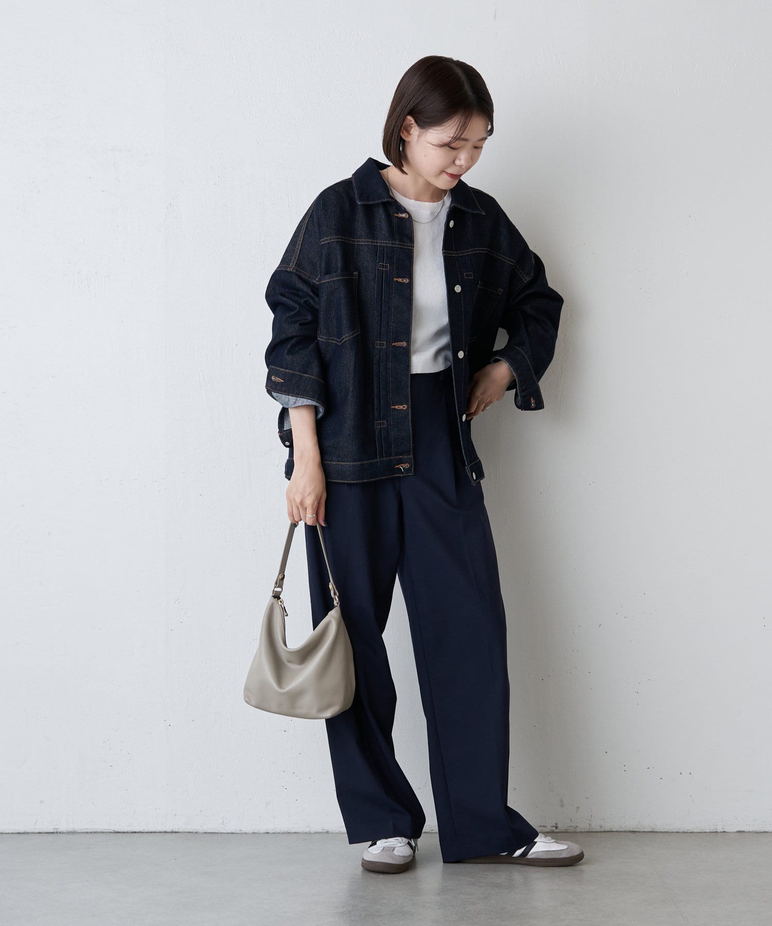 Russet Soft leather simple shoulder bag