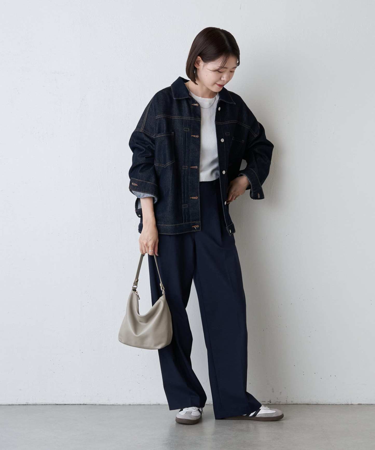 Russet Soft leather simple shoulder bag