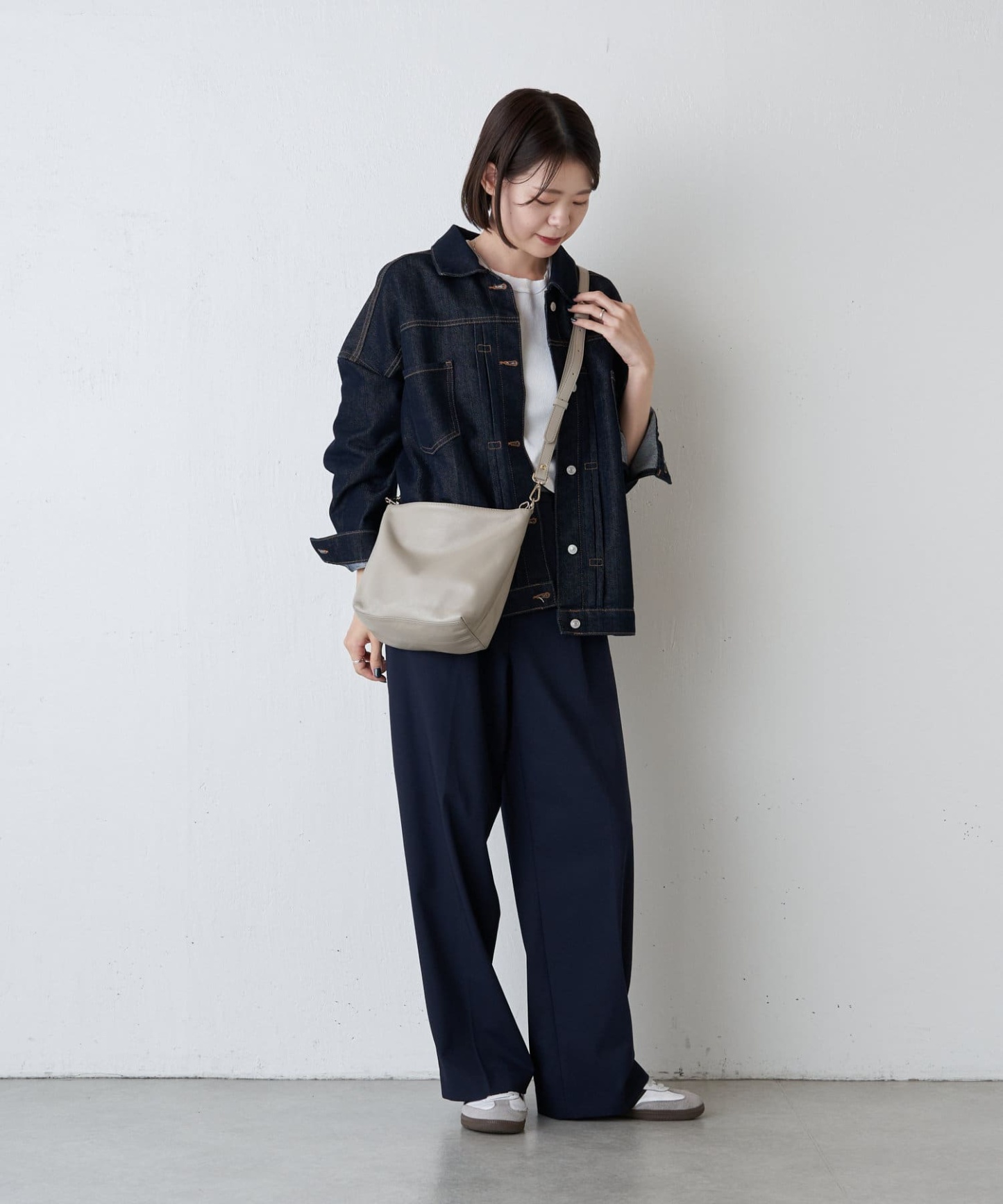 Russet Soft leather simple shoulder bag