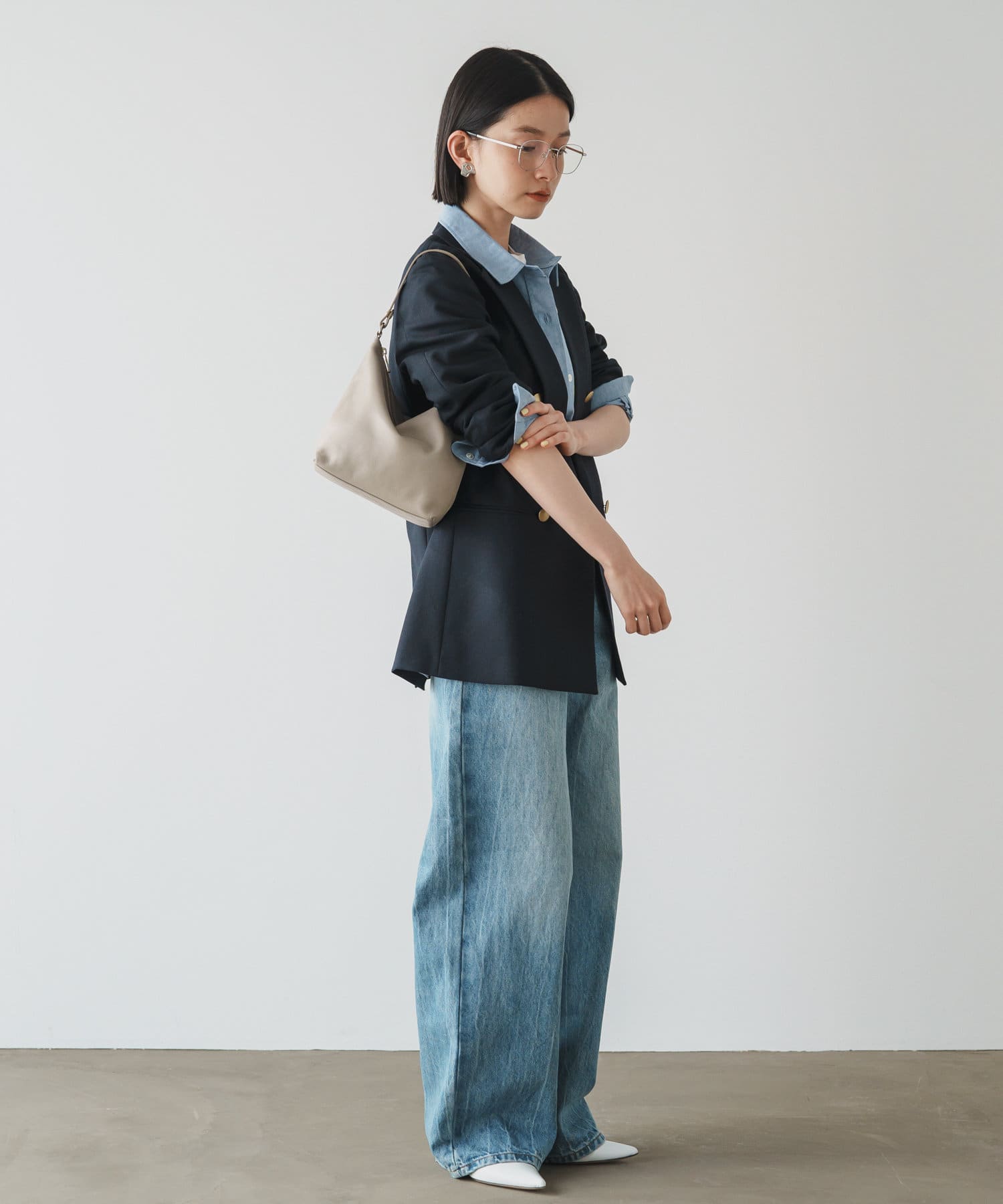 Russet Soft leather simple shoulder bag