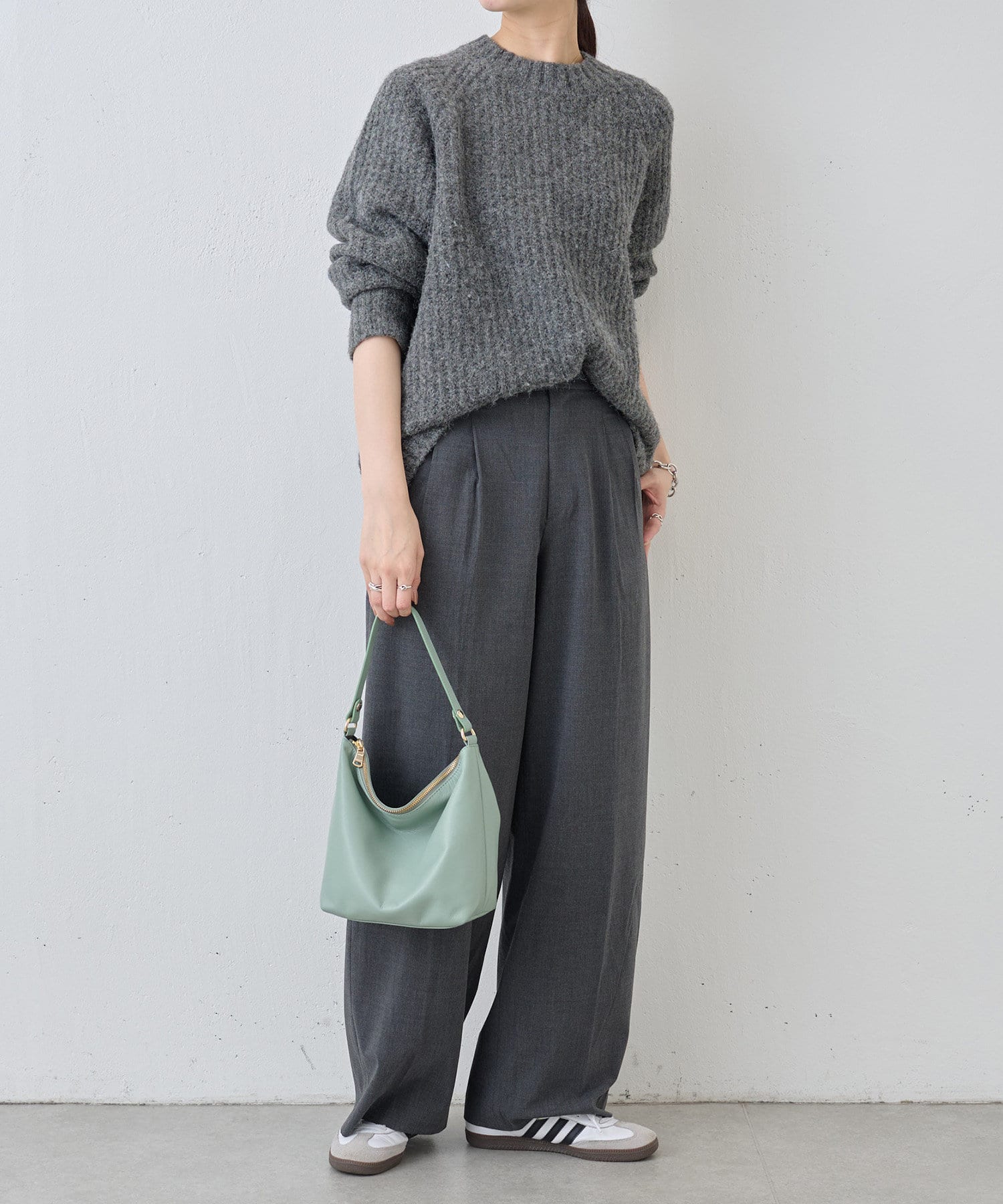 Russet Soft leather simple shoulder bag