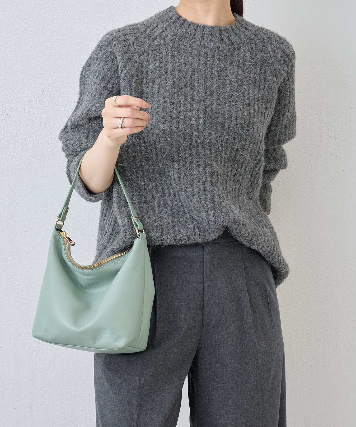 Russet Soft leather simple shoulder bag