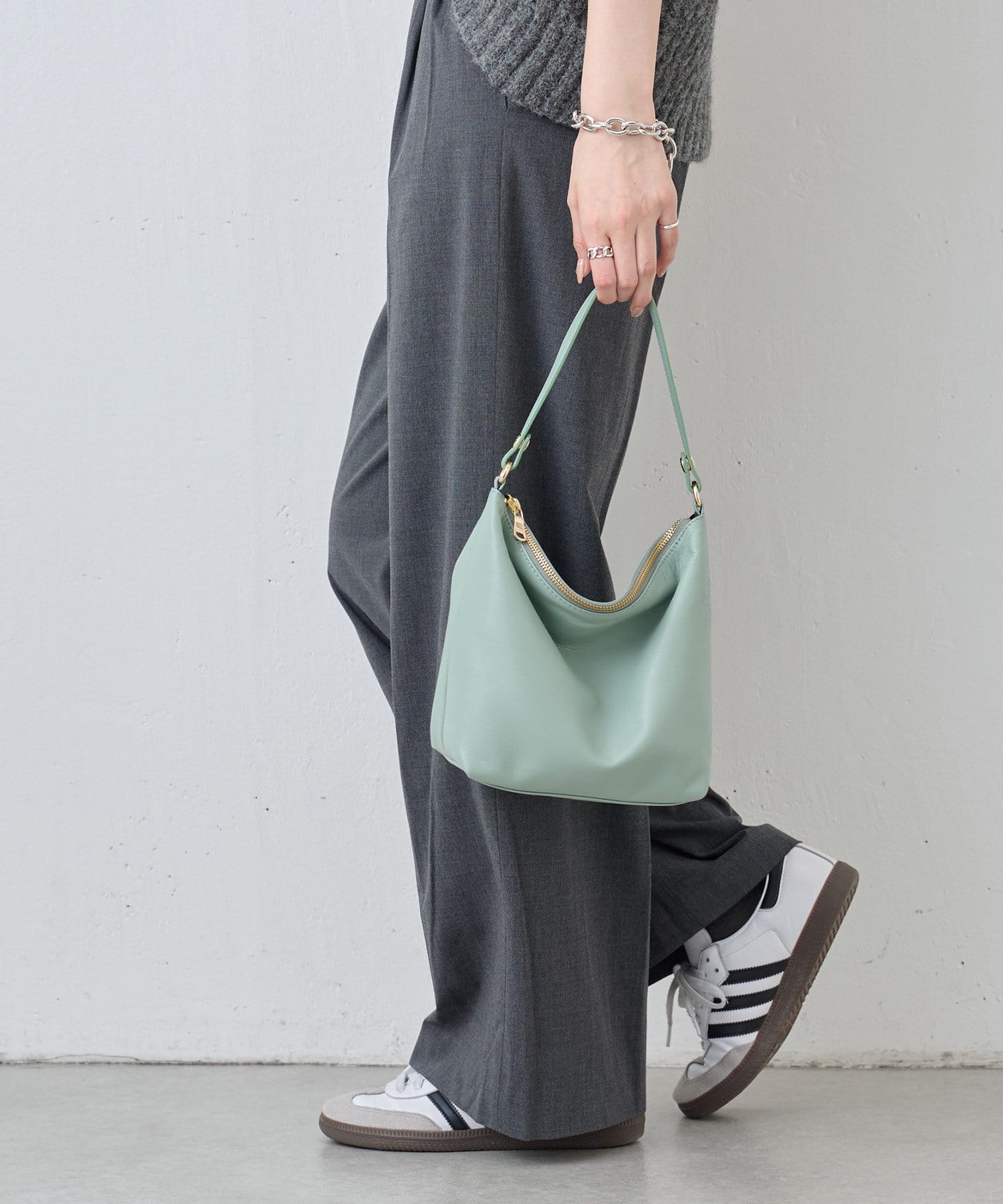 Russet Soft leather simple shoulder bag