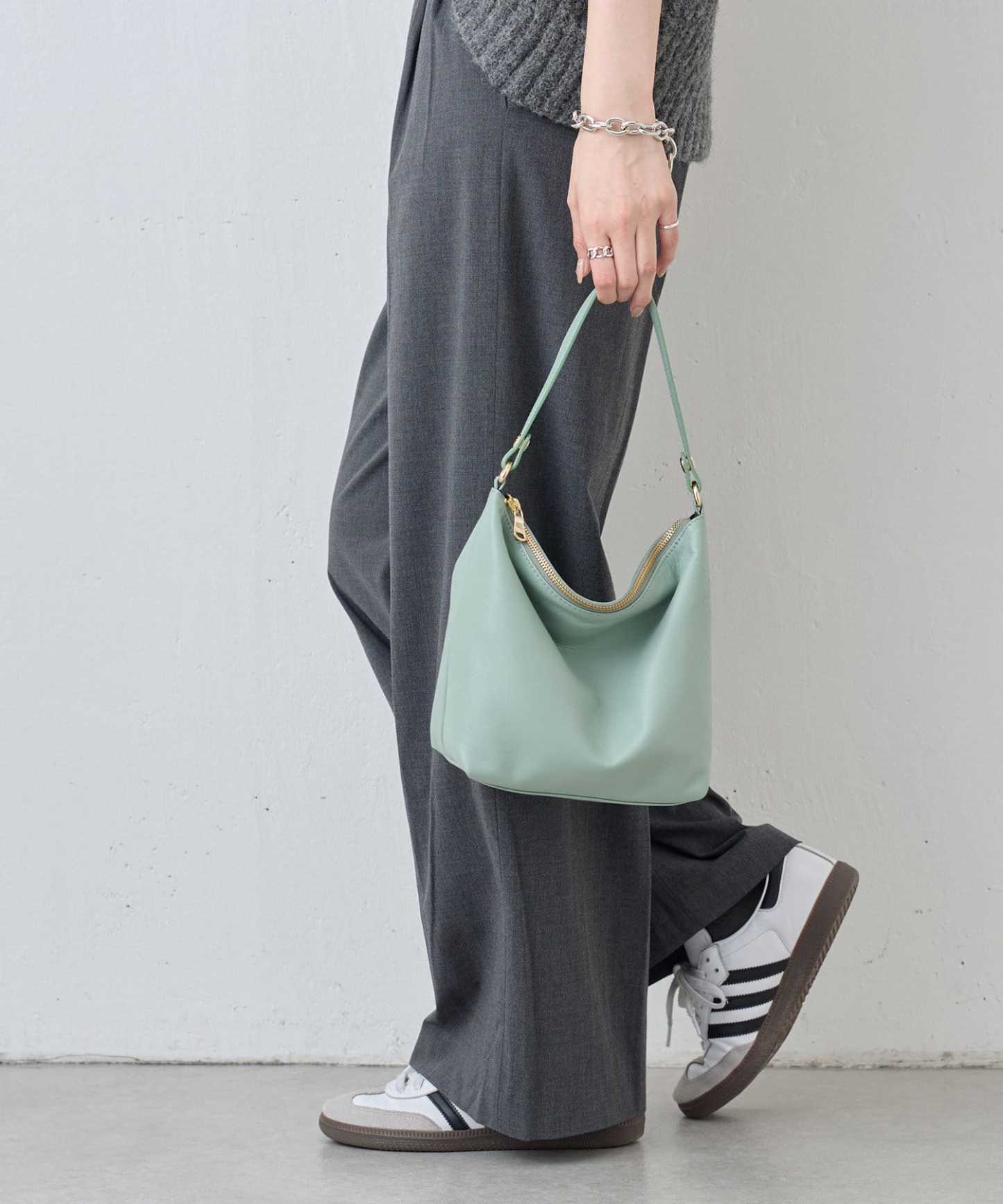 Russet Soft leather simple shoulder bag