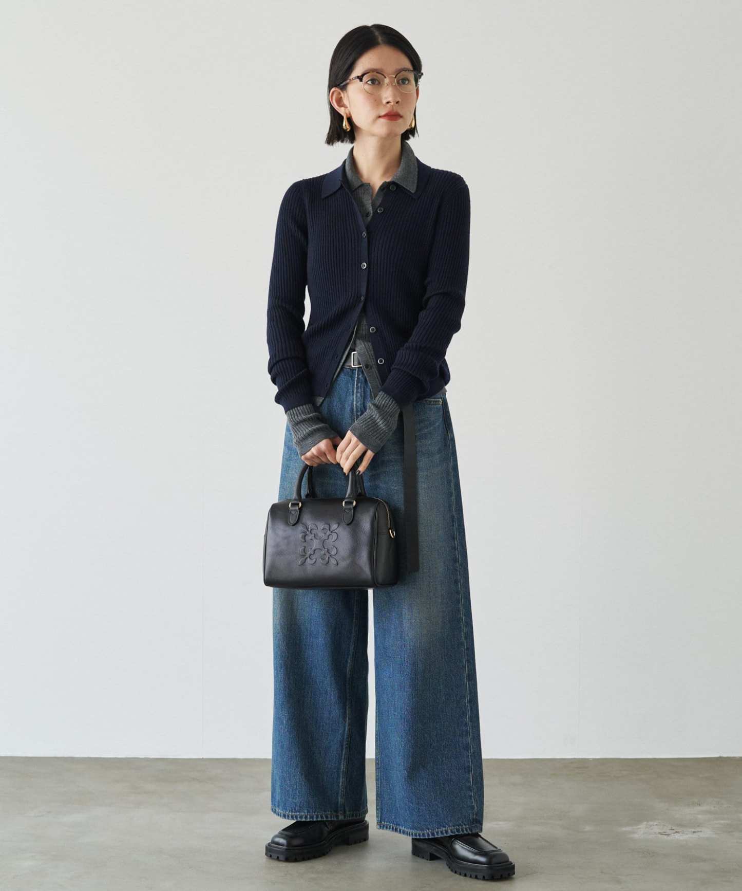*4-6 WEEKS* (1367)Russet [Composition] 2way mini Boston bag Black