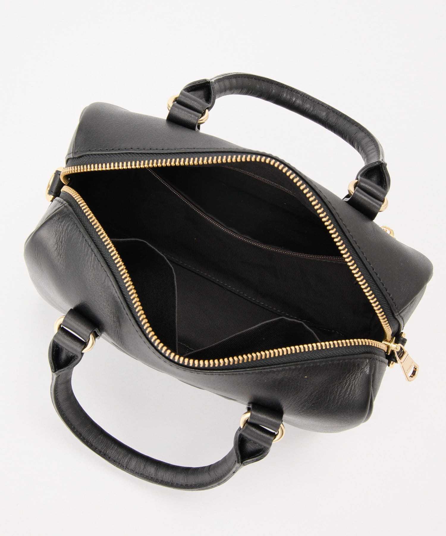 *4-6 WEEKS* (1367)Russet [Composition] 2way mini Boston bag Black