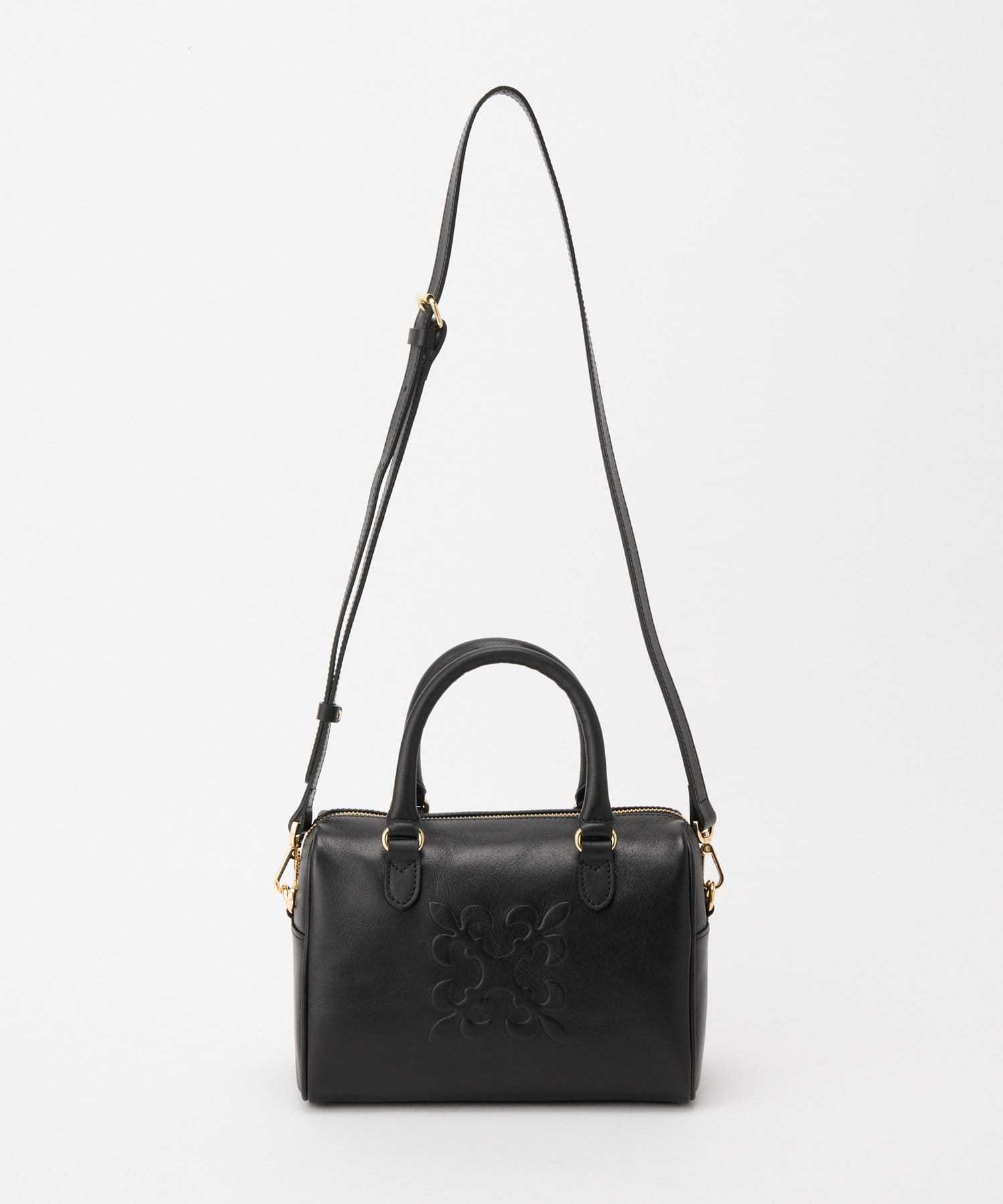 *4-6 WEEKS* (1367)Russet [Composition] 2way mini Boston bag Black