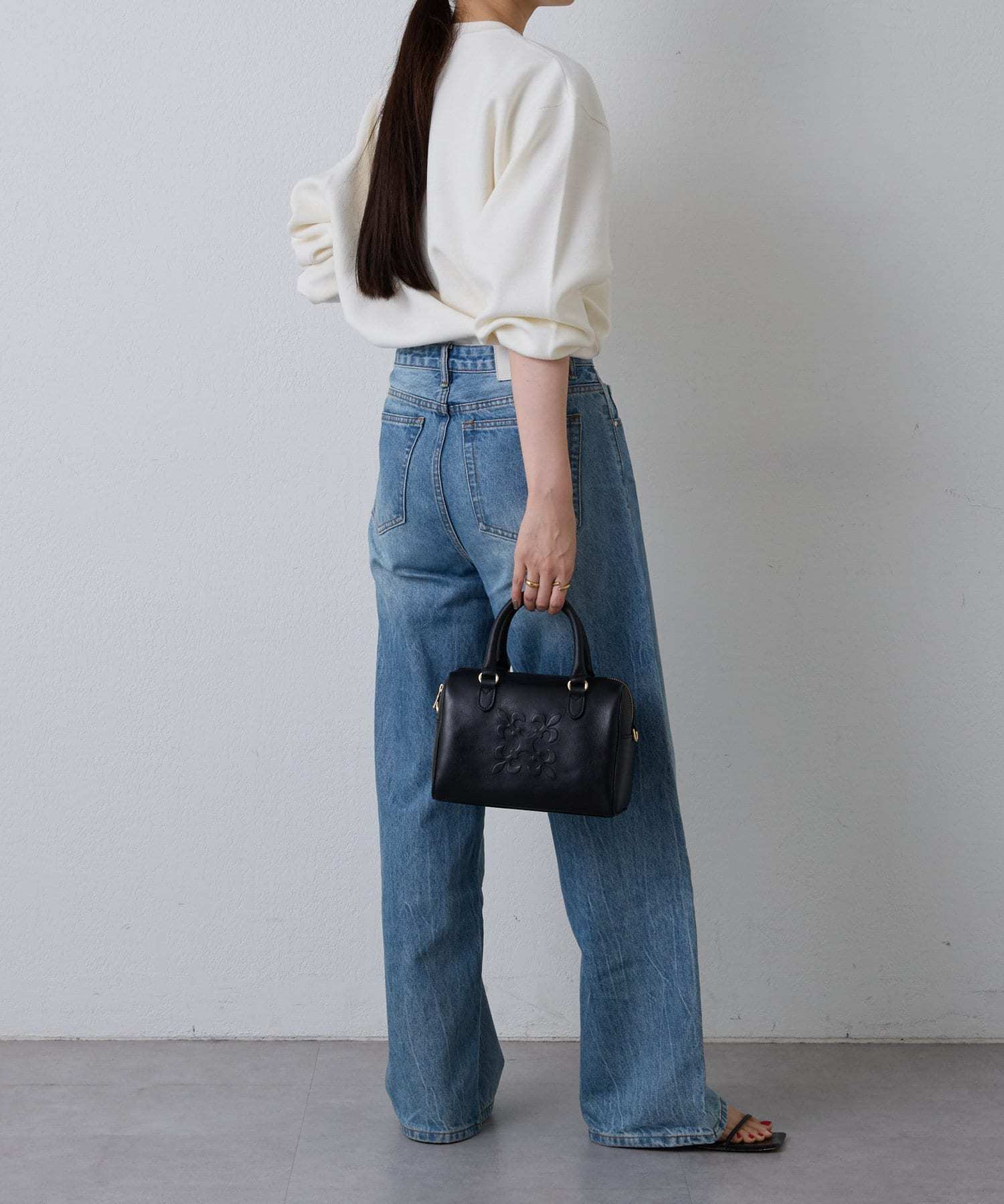 *4-6 WEEKS* (1367)Russet [Composition] 2way mini Boston bag Black