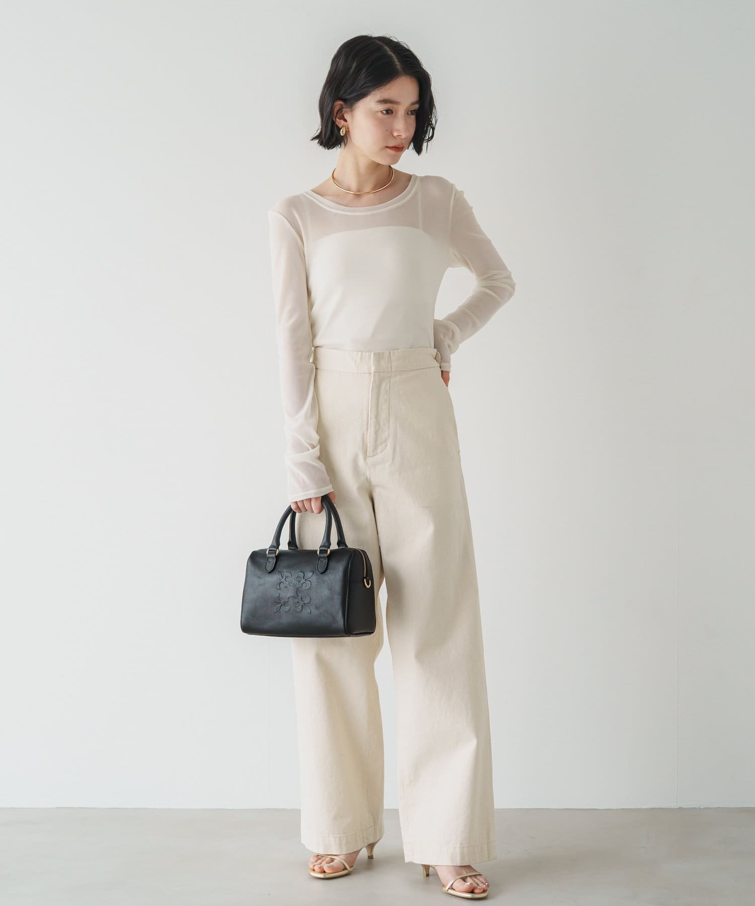 *4-6 WEEKS* (1367)Russet [Composition] 2way mini Boston bag Black