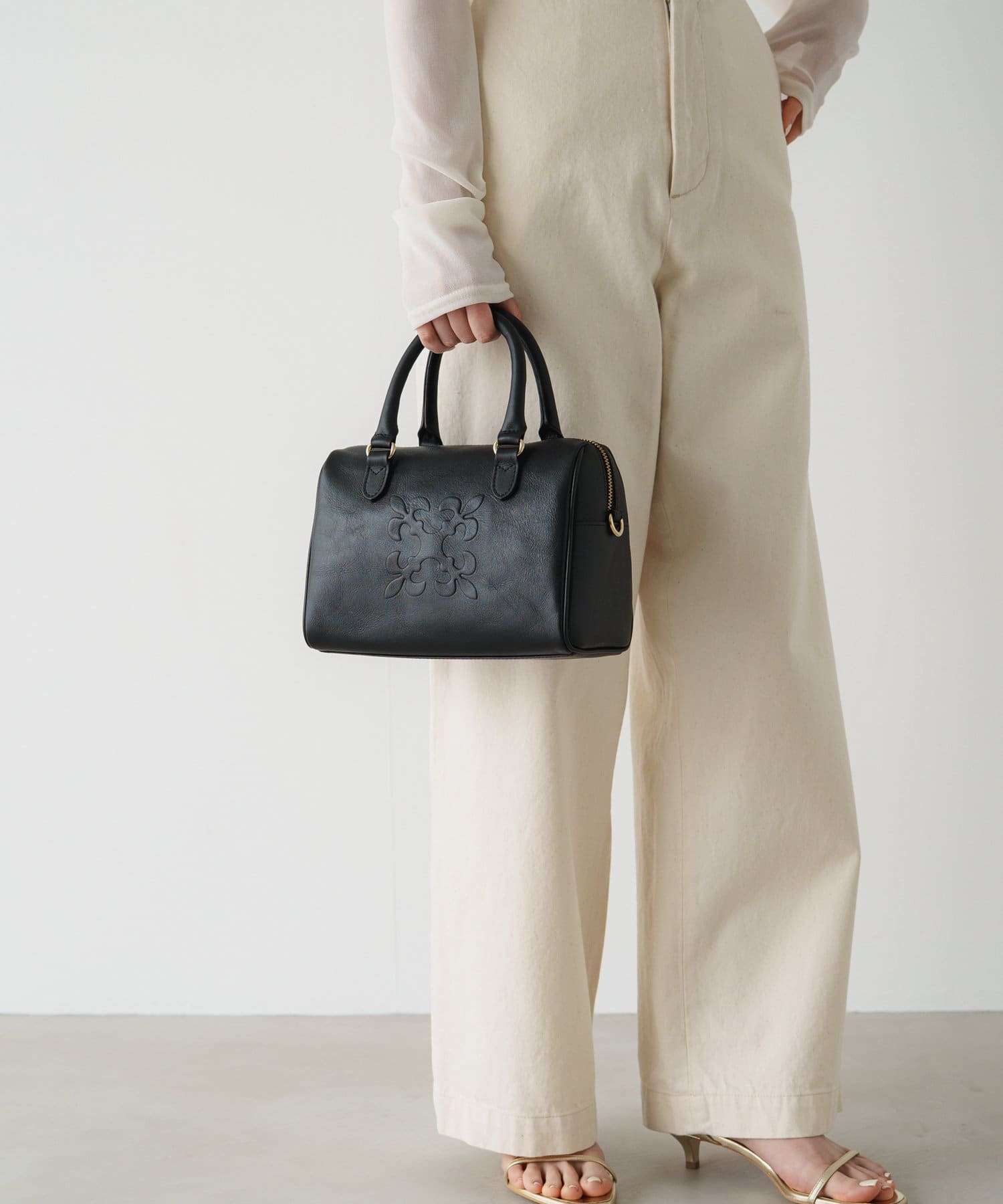 *4-6 WEEKS* (1367)Russet [Composition] 2way mini Boston bag Black