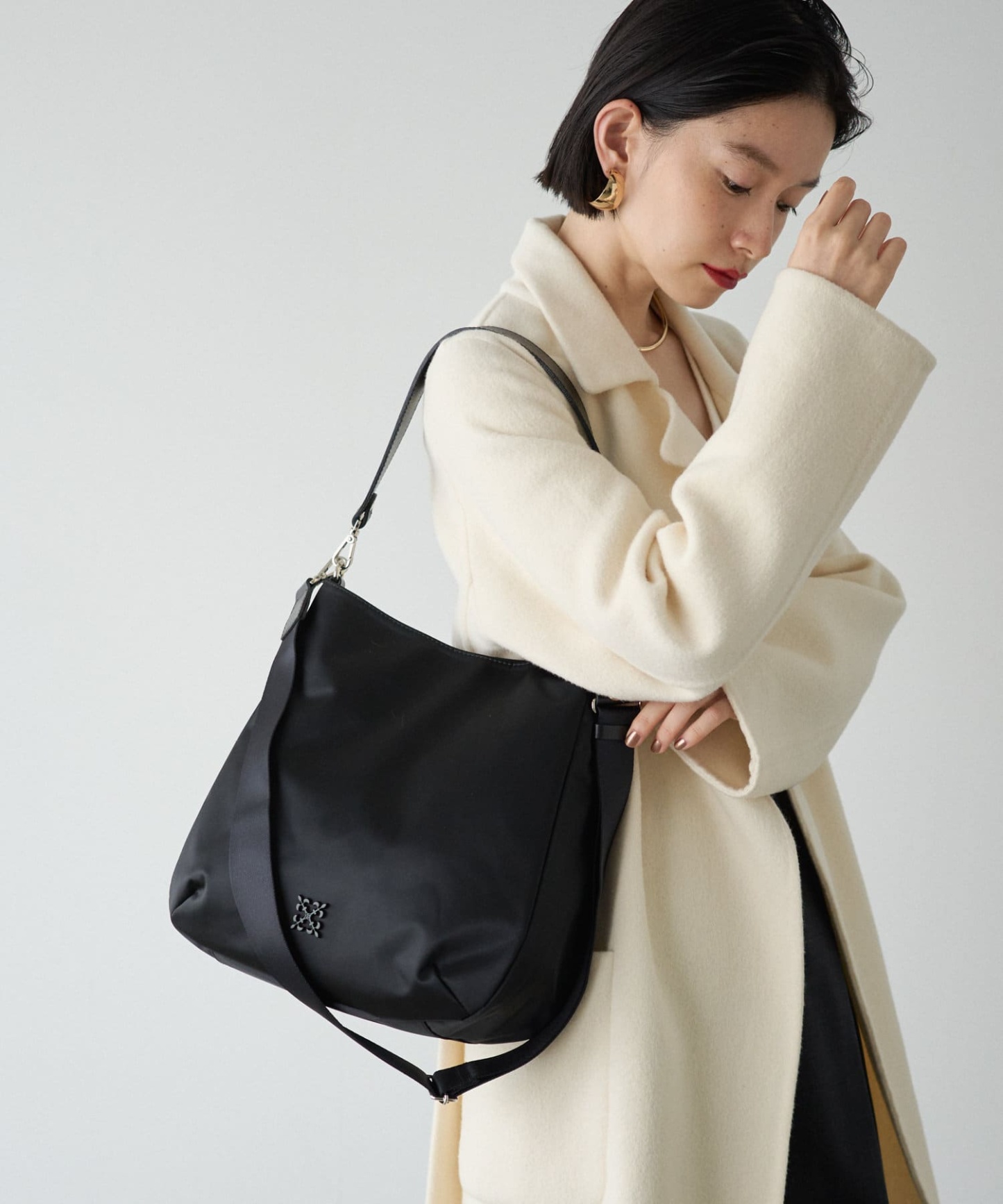 *4-6 WEEKS* (1468)Russet Clouds nylon large shoulder bag