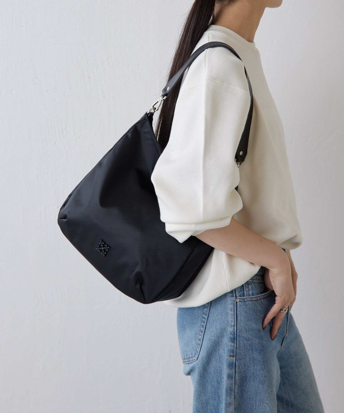 *4-6 WEEKS* (1468)Russet Clouds nylon large shoulder bag