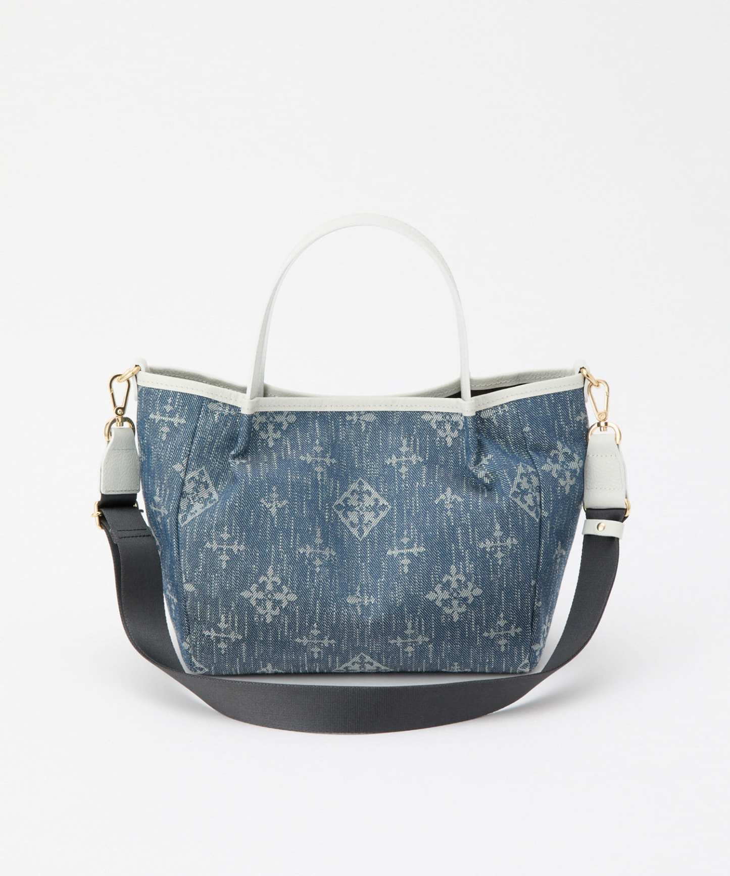 *4-6 WEEKS* (1465)Russet [Denim jacquard] 2way mini tote bag Indigo