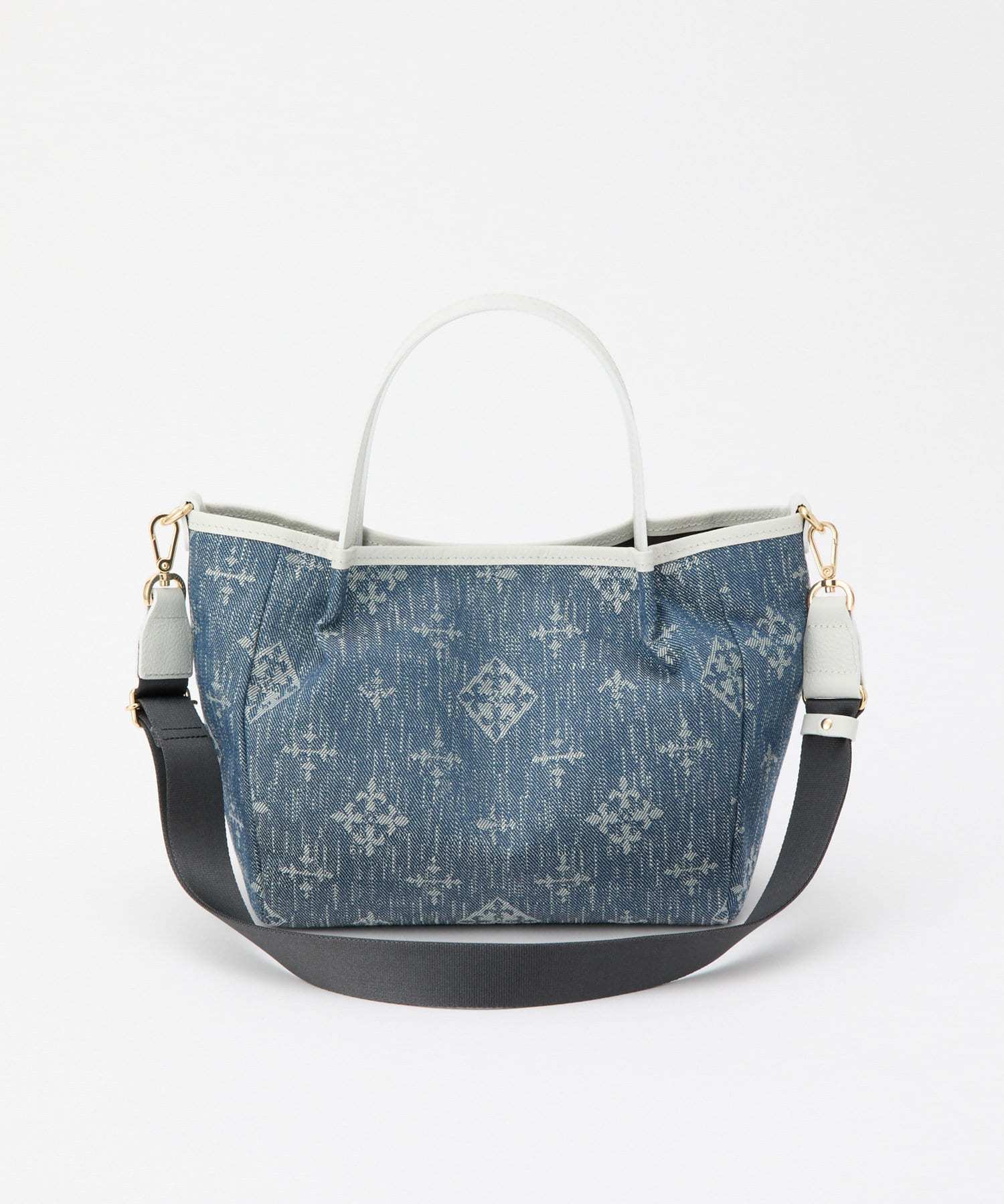 *4-6 WEEKS* (1465)Russet [Denim jacquard] 2way mini tote bag Indigo