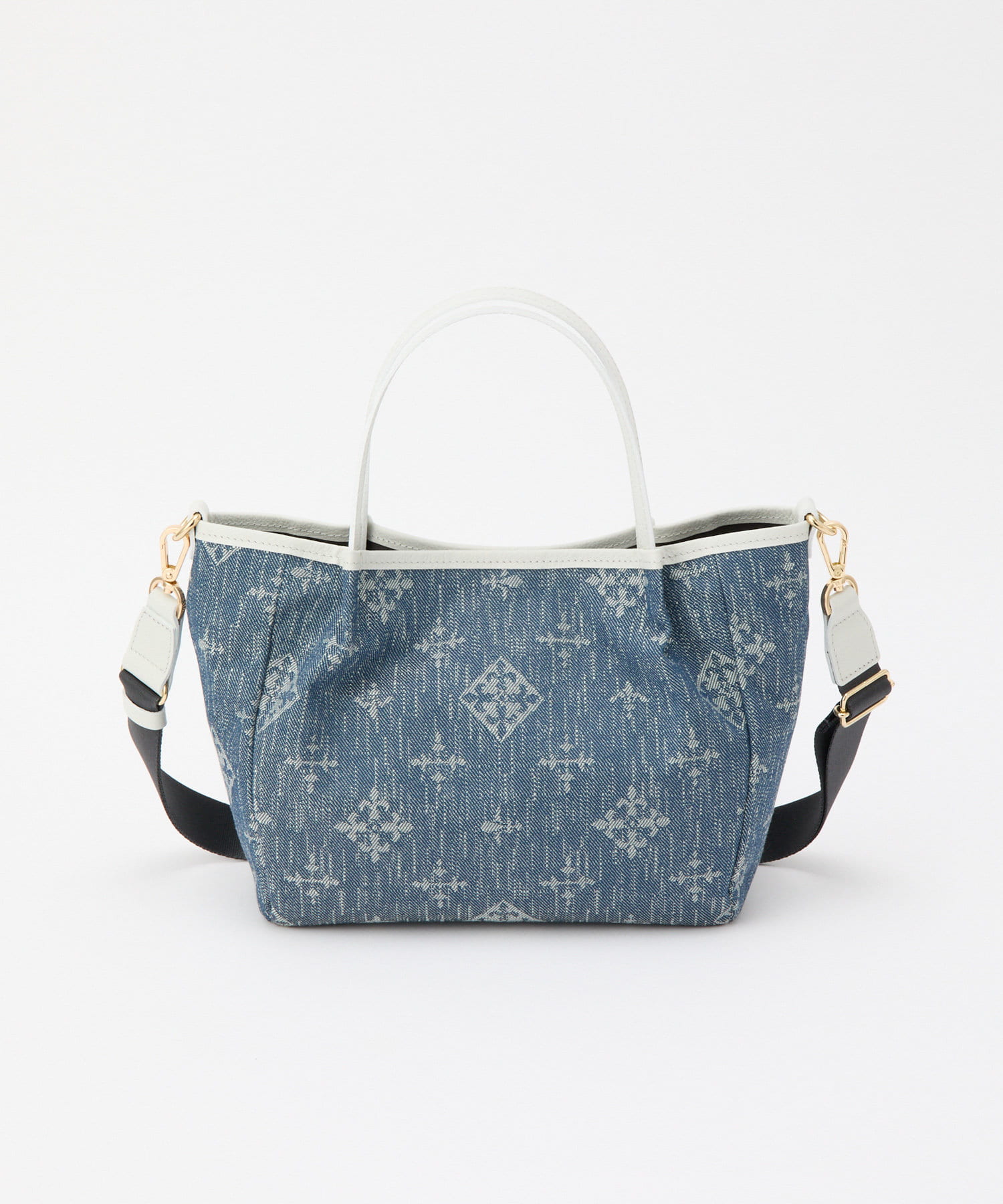 *4-6 WEEKS* (1465)Russet [Denim jacquard] 2way mini tote bag Indigo