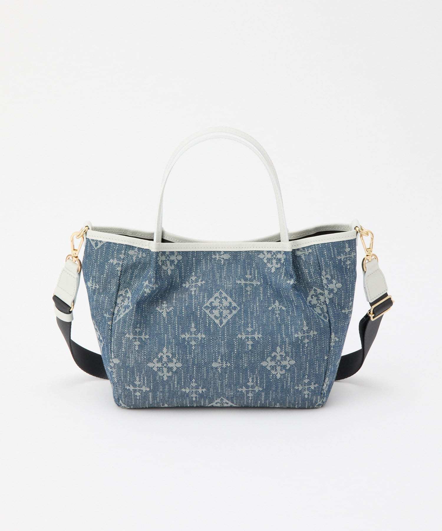 *4-6 WEEKS* (1465)Russet [Denim jacquard] 2way mini tote bag Indigo