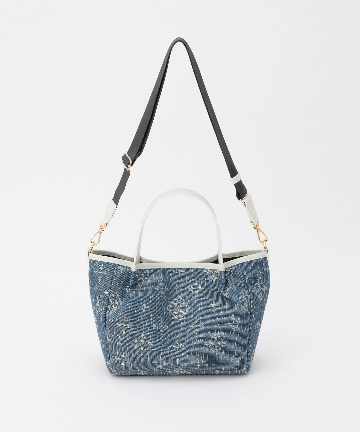 *4-6 WEEKS* (1465)Russet [Denim jacquard] 2way mini tote bag Indigo