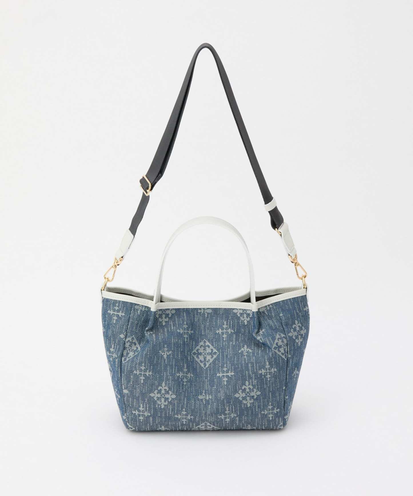 *4-6 WEEKS* (1465)Russet [Denim jacquard] 2way mini tote bag Indigo