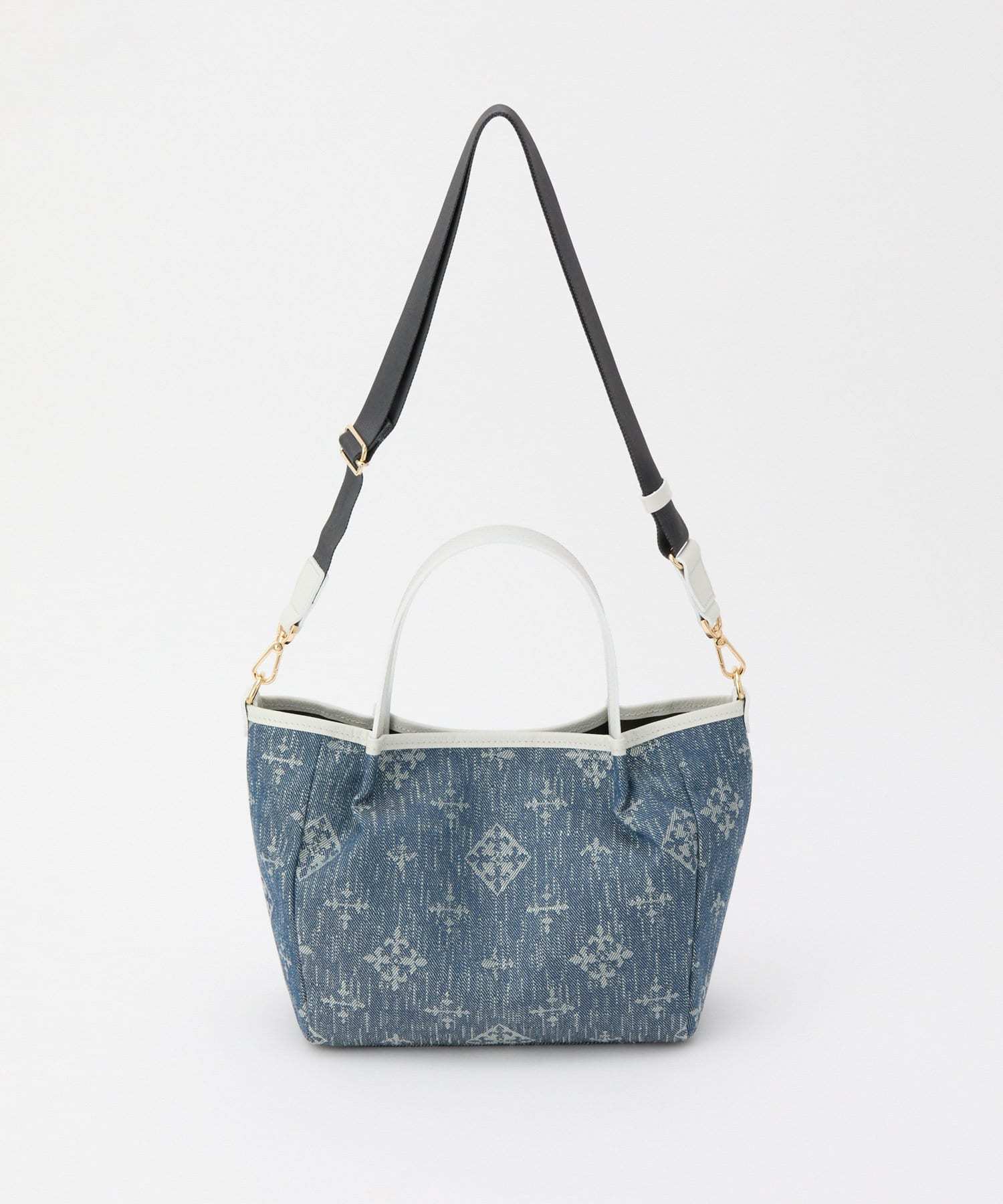 *4-6 WEEKS* (1465)Russet [Denim jacquard] 2way mini tote bag Indigo