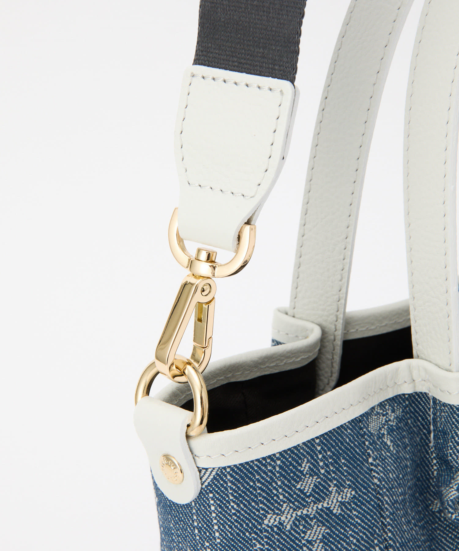 *4-6 WEEKS* (1465)Russet [Denim jacquard] 2way mini tote bag Indigo