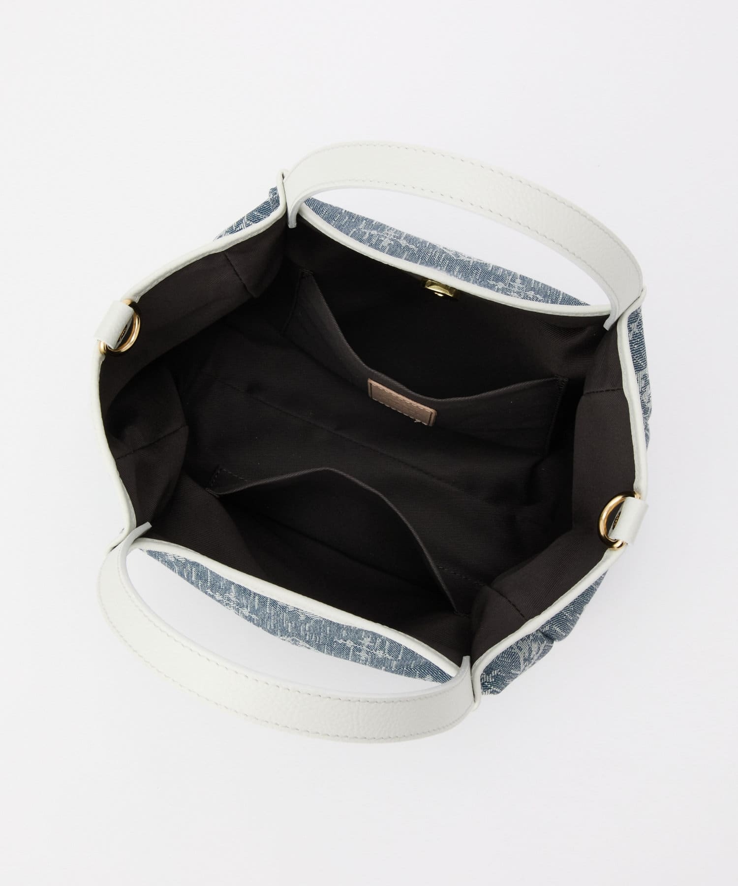 *4-6 WEEKS* (1465)Russet [Denim jacquard] 2way mini tote bag Indigo