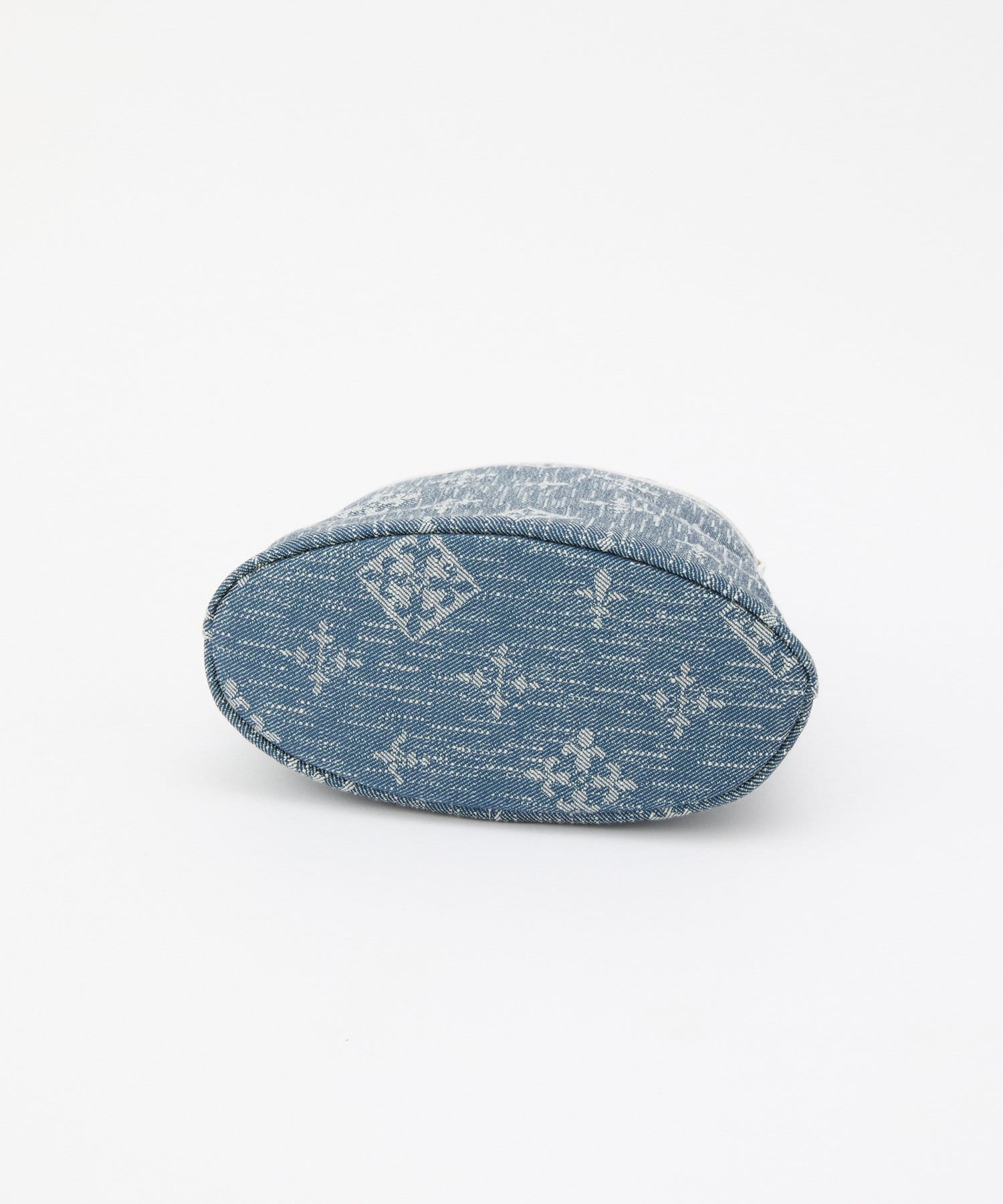 *4-6 WEEKS* (1221) LIMITED EDITION Russet [Denim jacquard] 2way drawstring mini shoulder bag Indigo