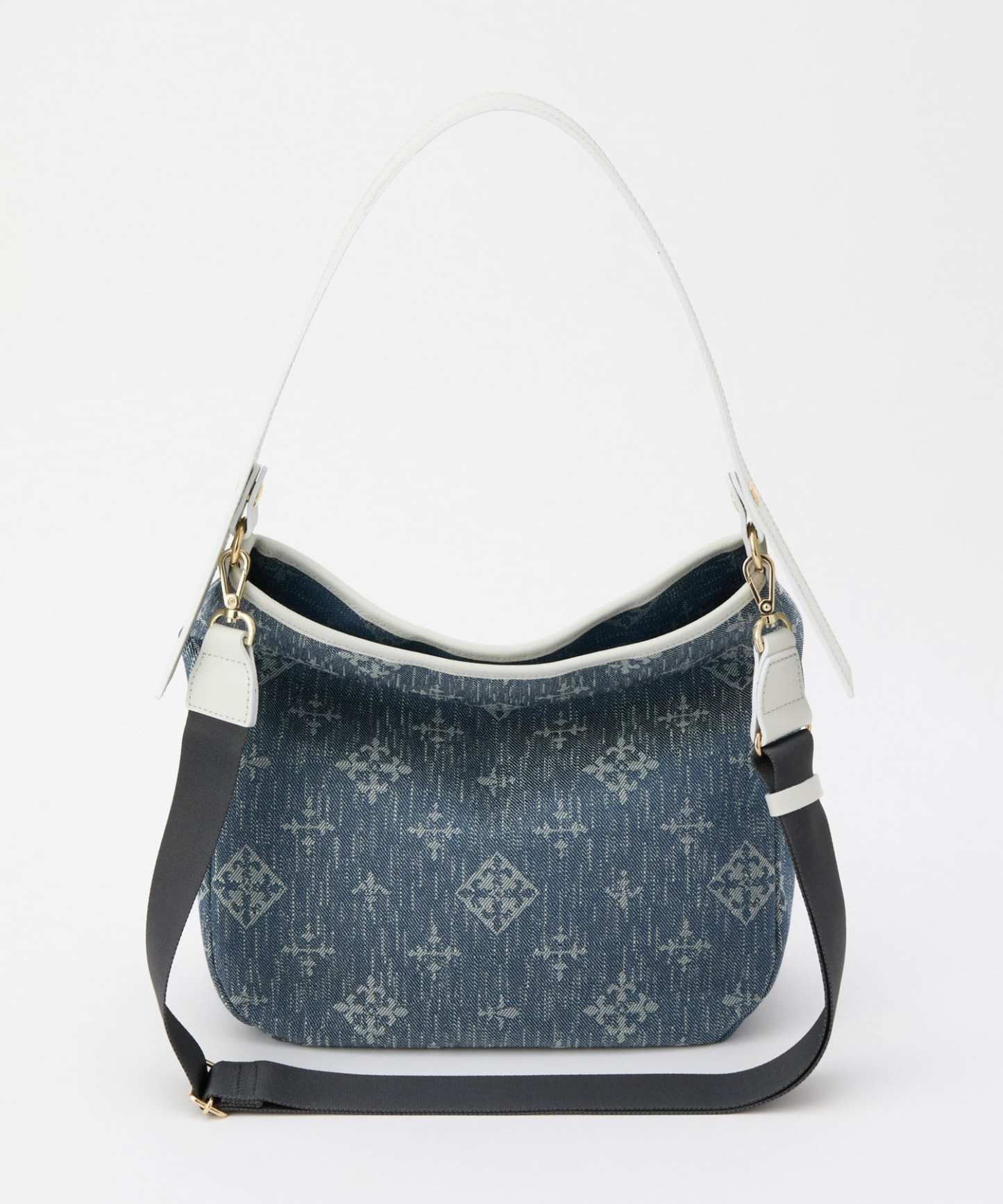 Russet [Denim jacquard] 2way shoulder bag Indigo