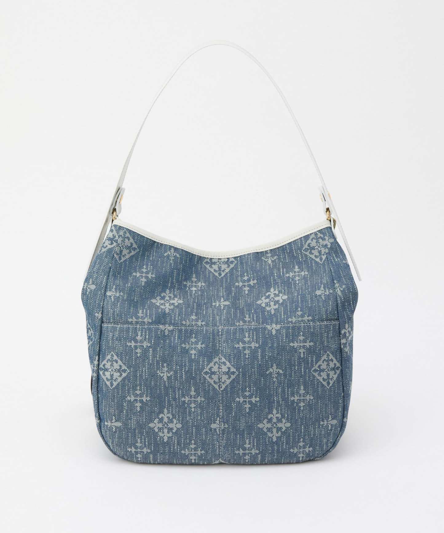 Russet [Denim jacquard] 2way shoulder bag Indigo