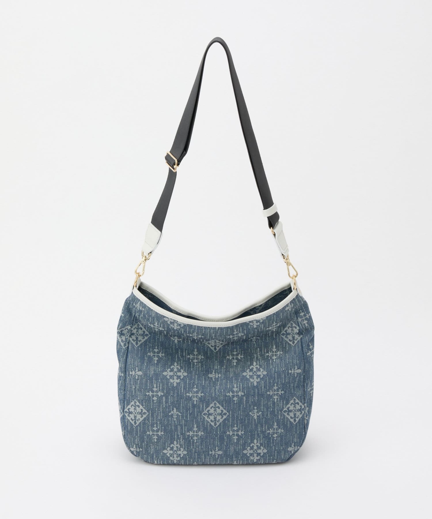 Russet [Denim jacquard] 2way shoulder bag Indigo