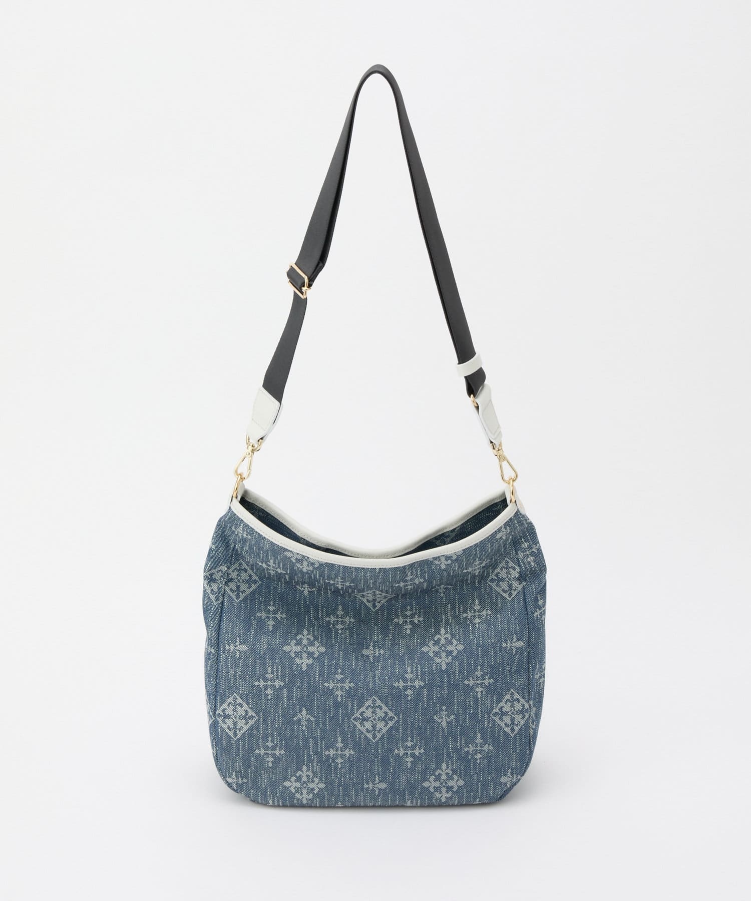 Russet [Denim jacquard] 2way shoulder bag Indigo