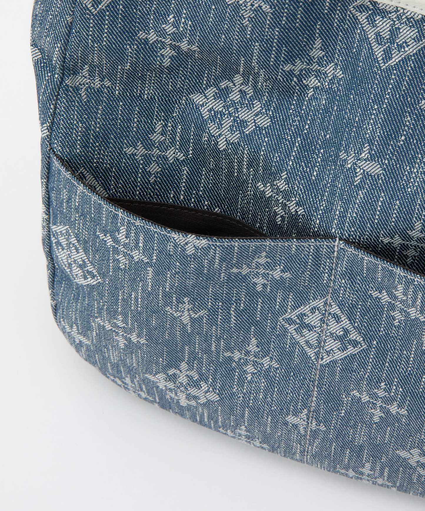 Russet [Denim jacquard] 2way shoulder bag Indigo