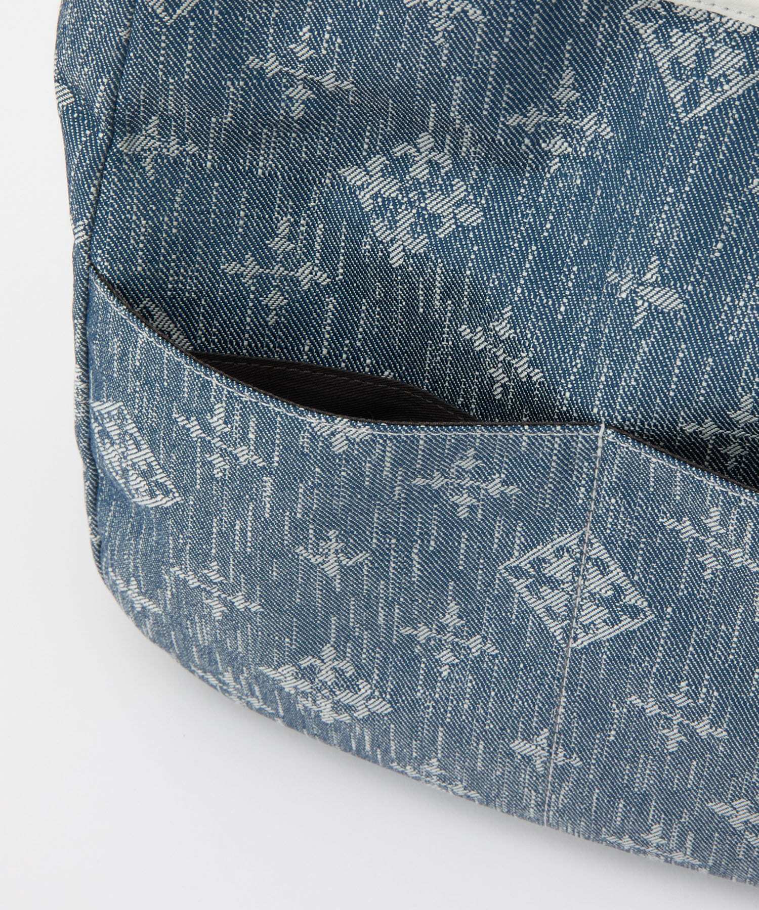 Russet [Denim jacquard] 2way shoulder bag Indigo