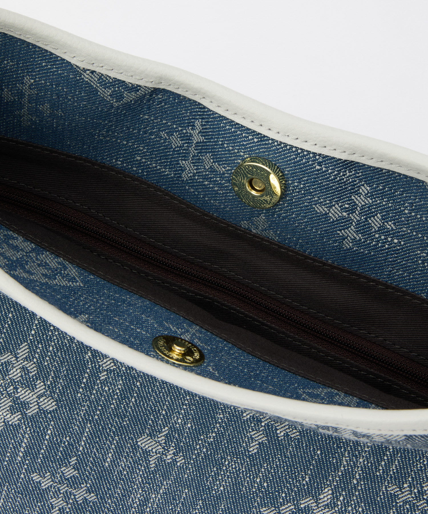 Russet [Denim jacquard] 2way shoulder bag Indigo