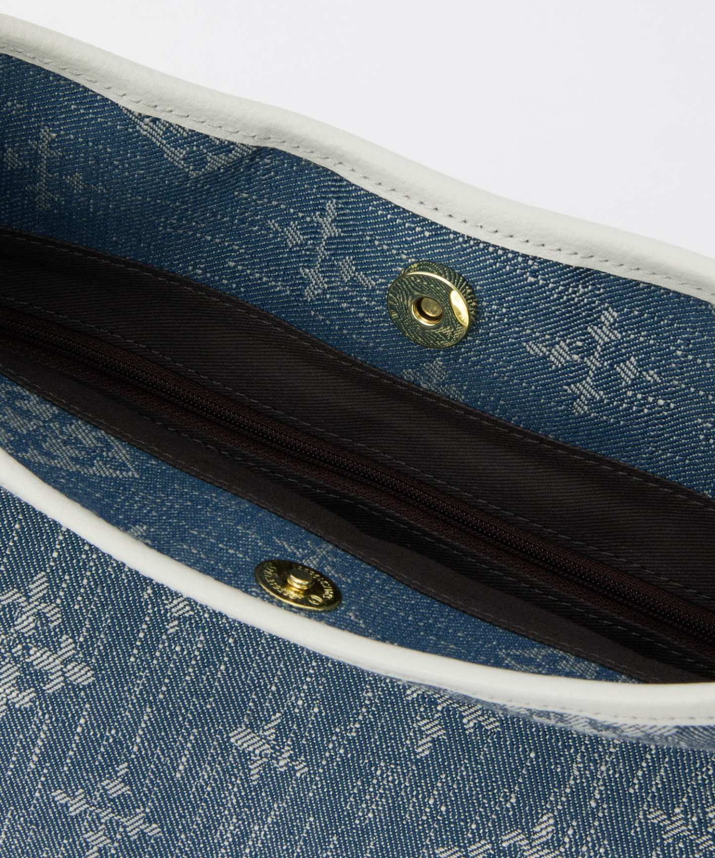 Russet [Denim jacquard] 2way shoulder bag Indigo
