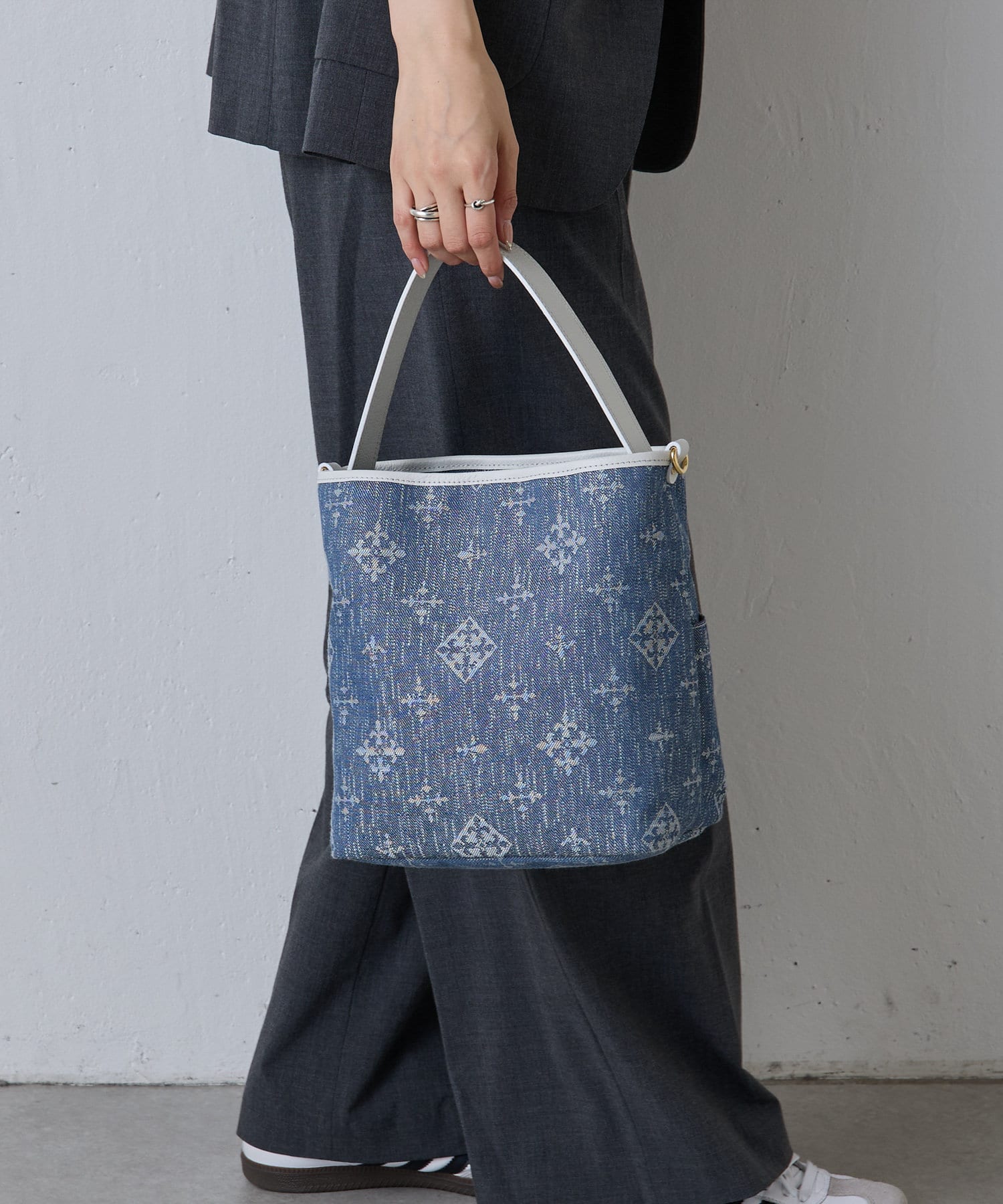 *4-6 WEEKS* (1222) LIMITED EDITION Russet [Denim jacquard] 2way mini shoulder bag Indigo