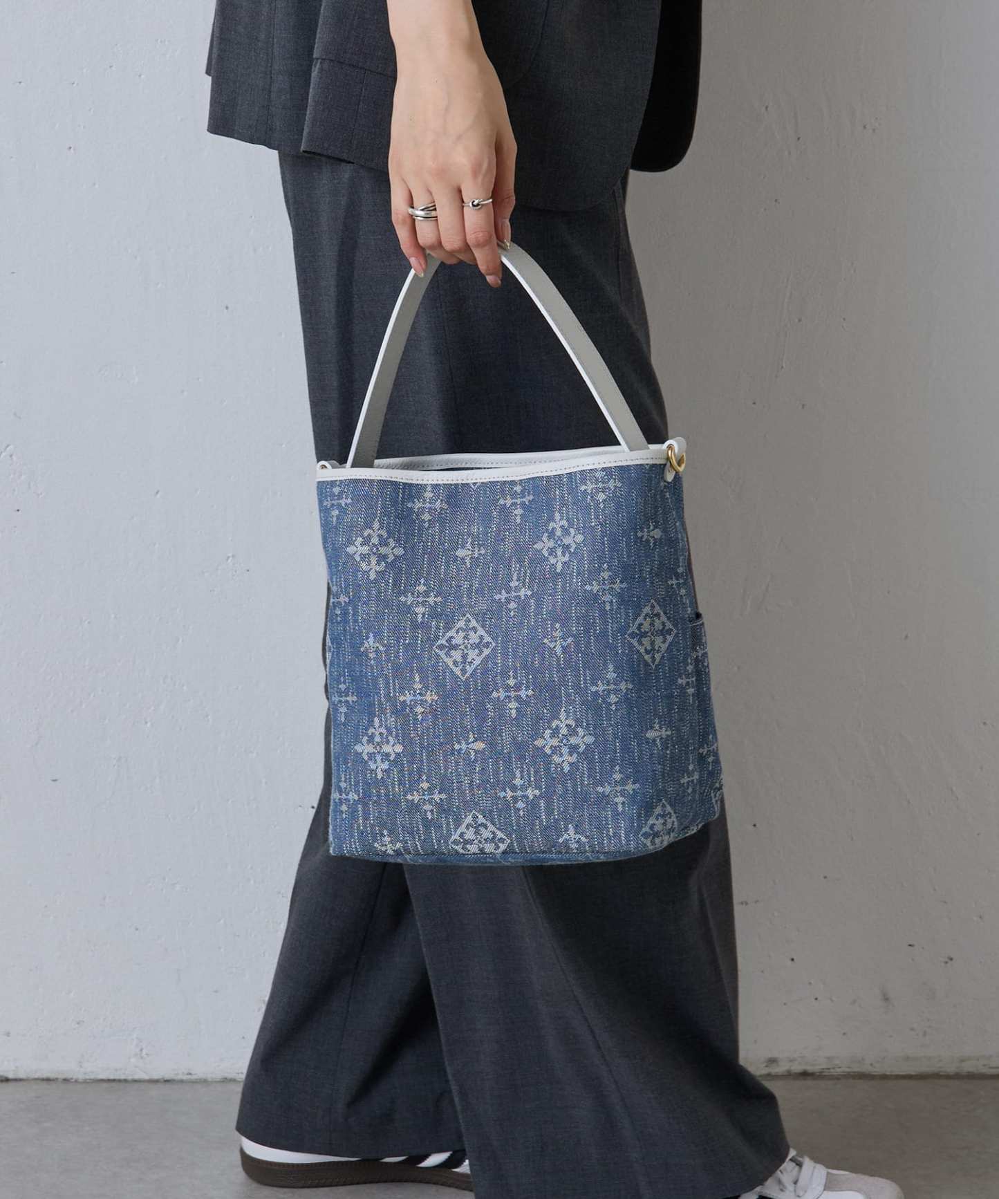 *4-6 WEEKS* (1222) LIMITED EDITION Russet [Denim jacquard] 2way mini shoulder bag Indigo
