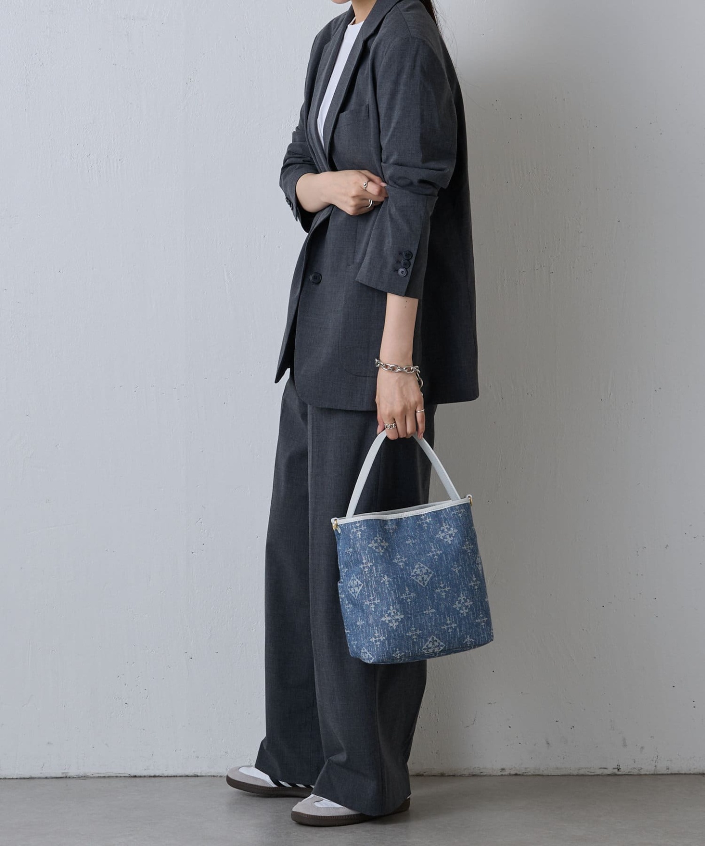 *4-6 WEEKS* (1222) LIMITED EDITION Russet [Denim jacquard] 2way mini shoulder bag Indigo