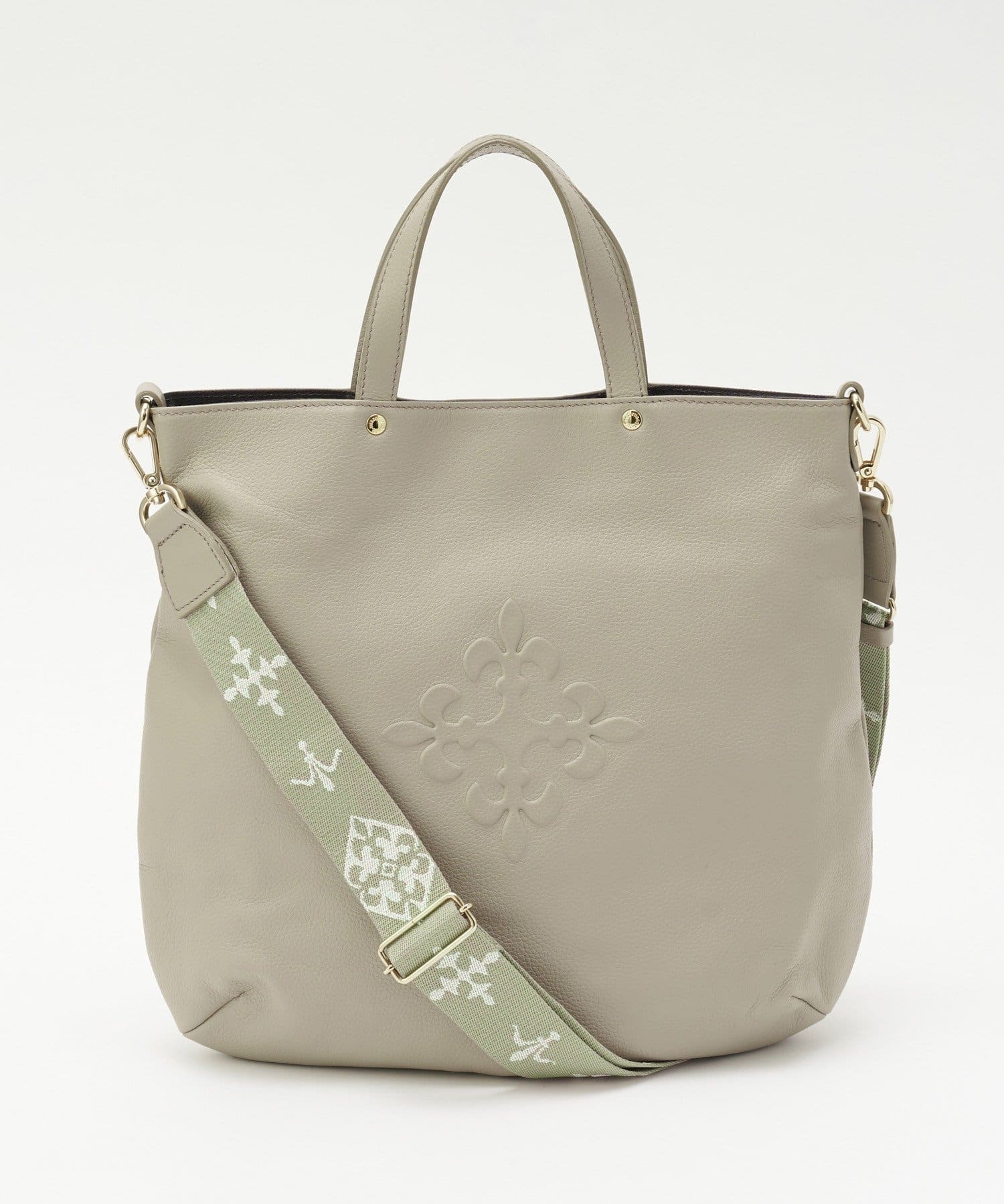 *4 - 6 Weeks*(62739) Leather 2-way Tote Bag (Embossed Monogram)